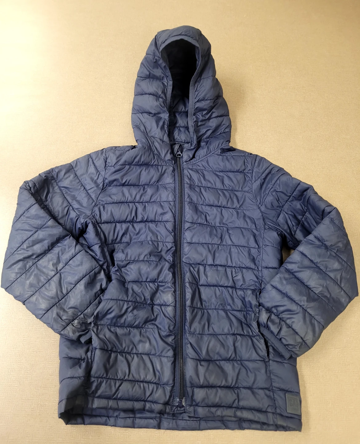 Gap PURE Hooded Puffer Jacket Size S Blue🥕🌱