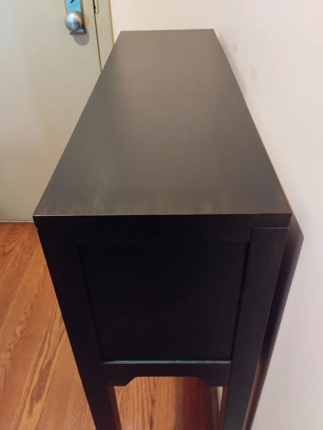 Black Entry Console Table with Drawers and Cabinet - photo 5