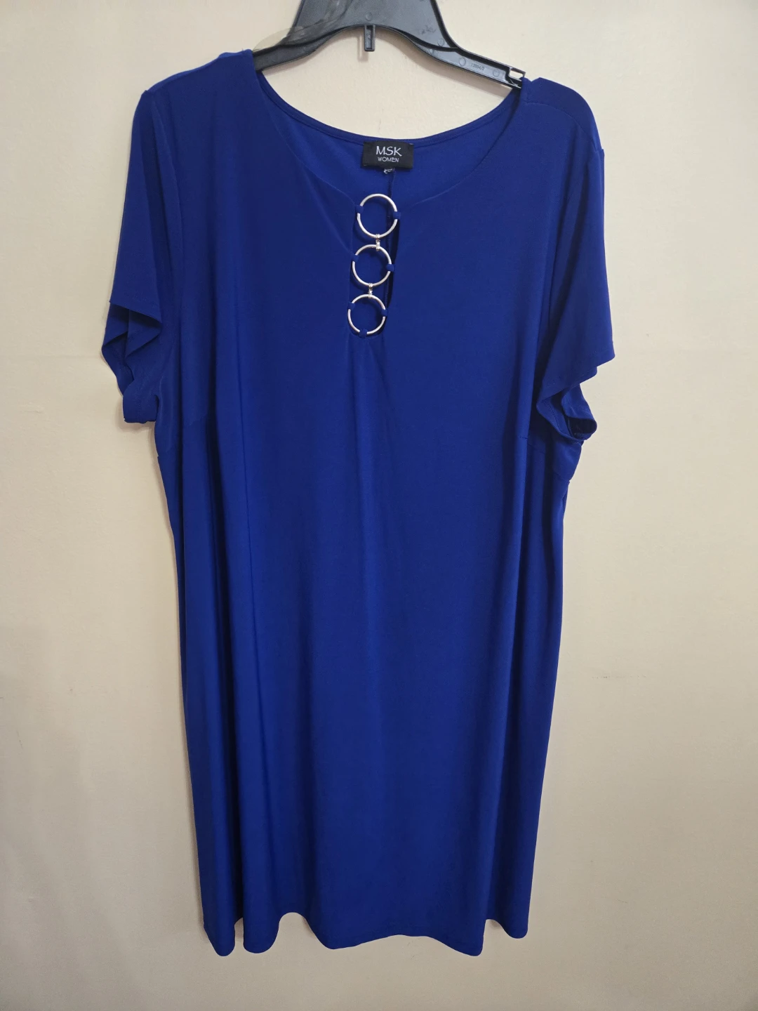 MSK Women Blue Dress with Ring Detail