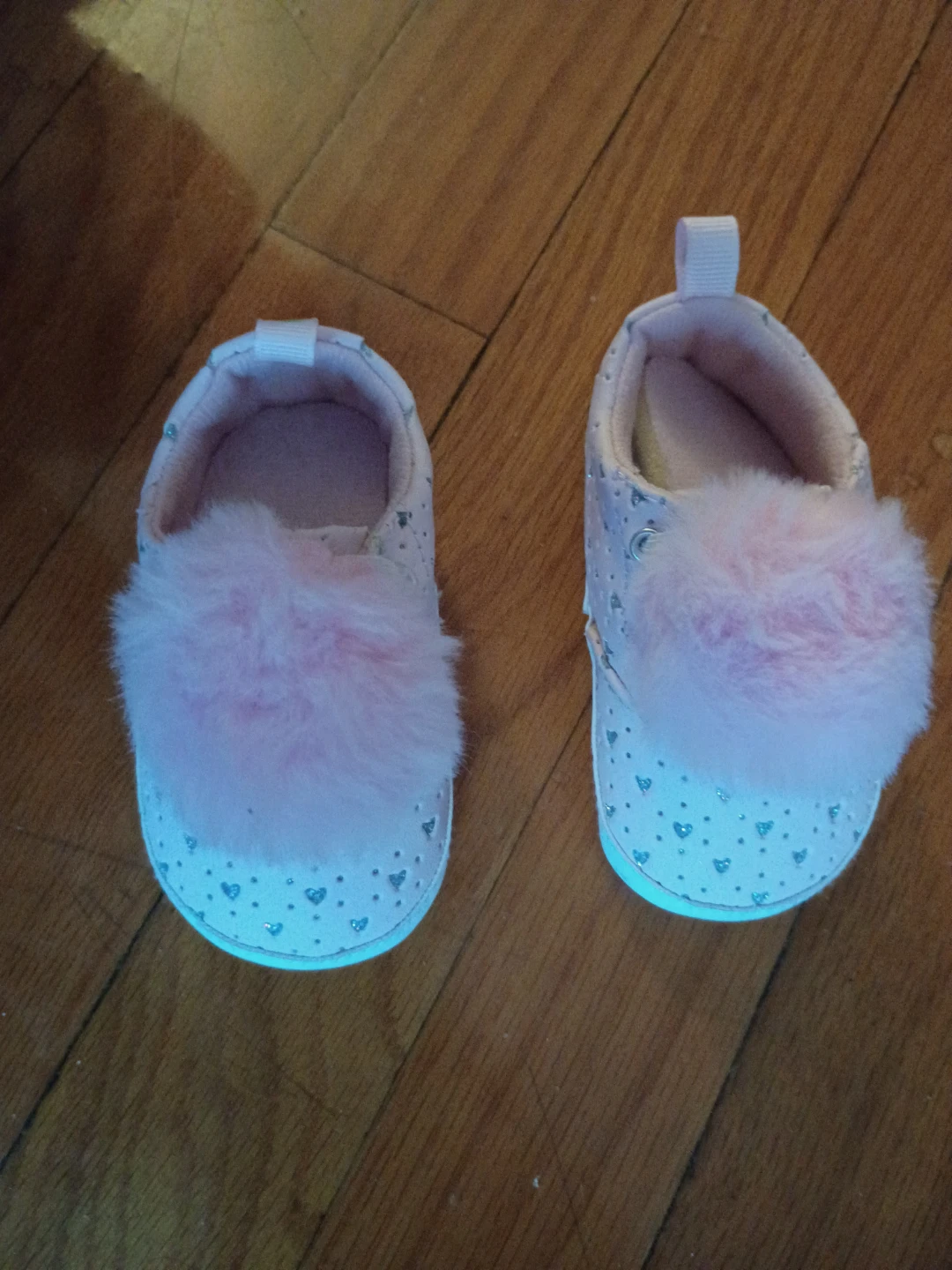 Pink Baby Crib Shoes with Pom Poms - photo 2