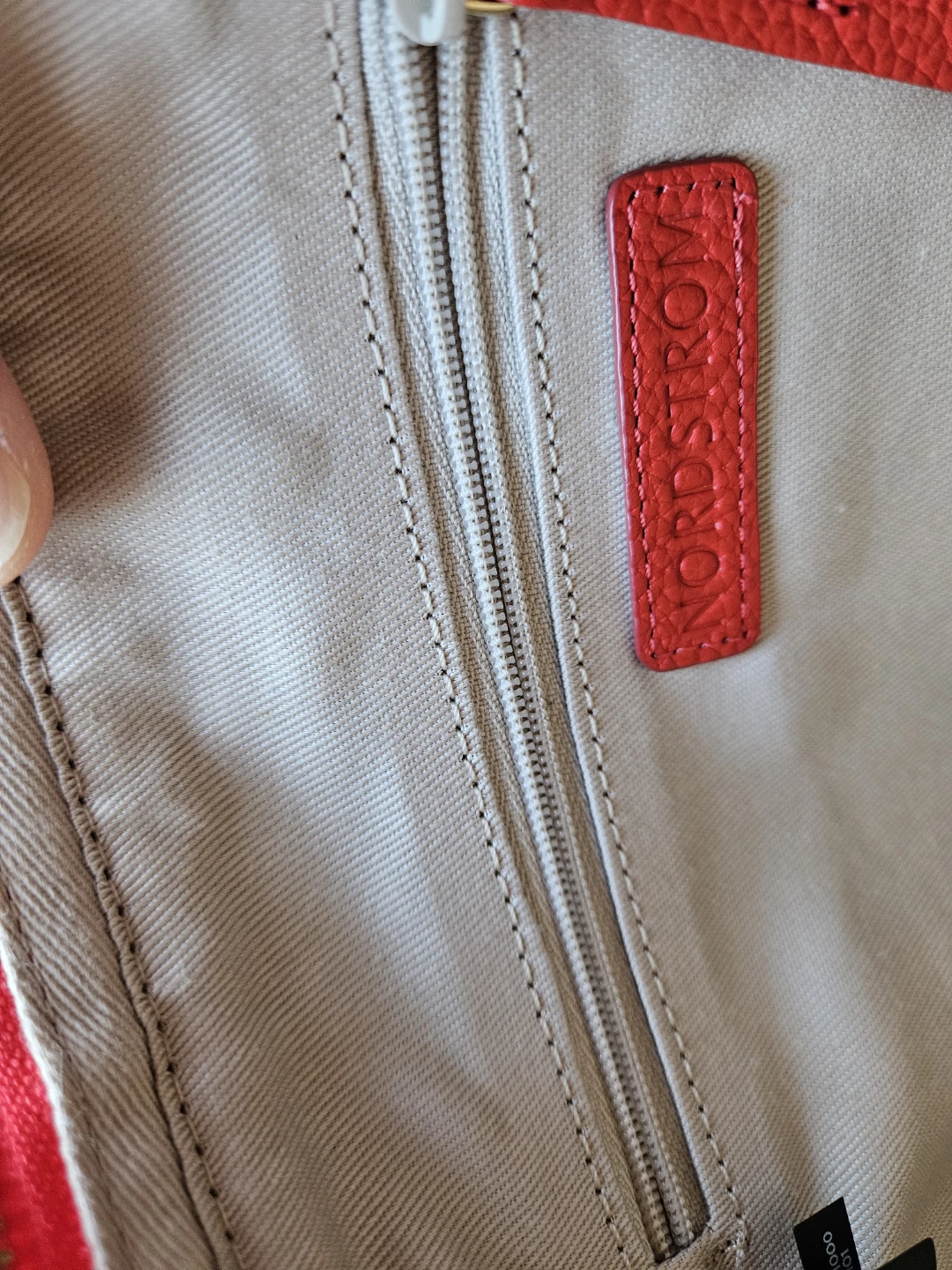 Nordstrom Red Genuine Leather Crossbody Bag - photo 3