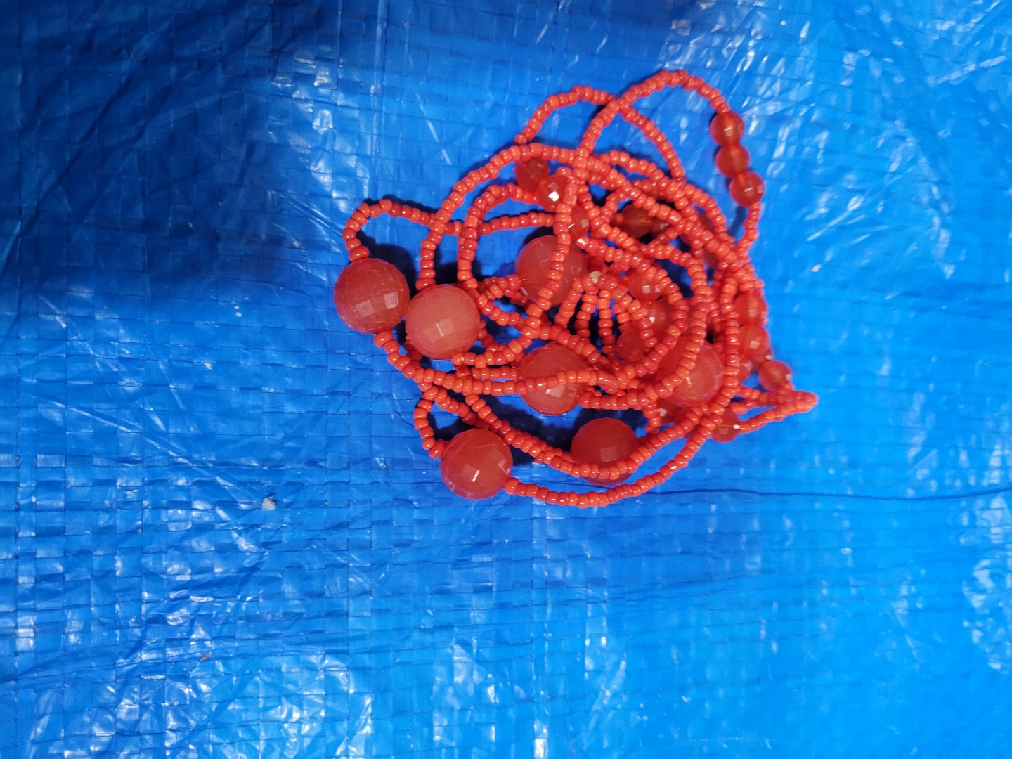 Red Beaded Necklace - photo 3
