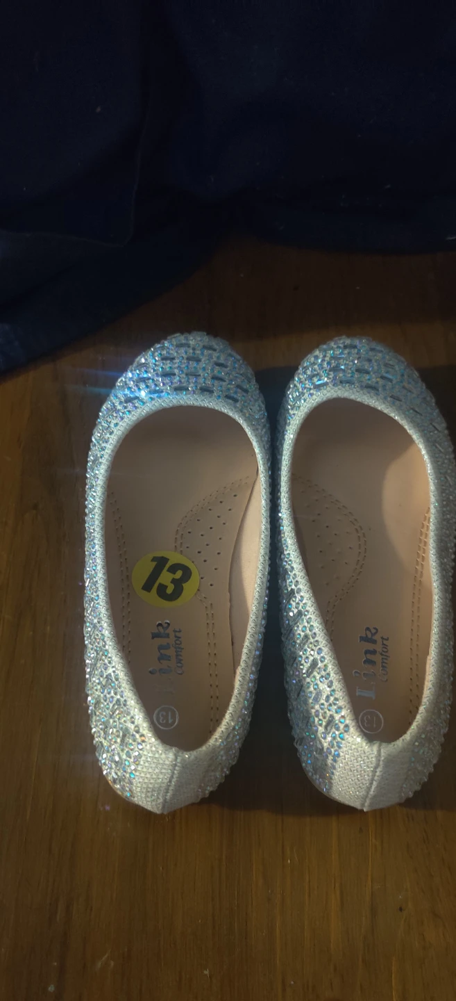 Link Comfort Girls’ Glitter Flats Size 13 - photo 2