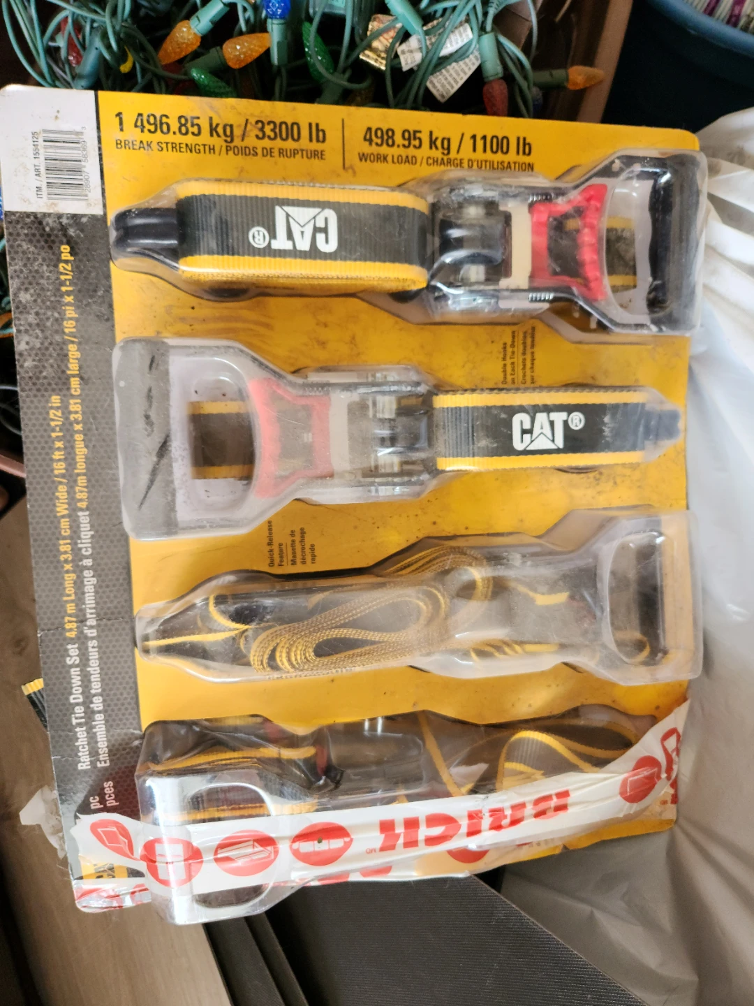 CAT Ratchet Tie Down Set 4.87m Long x 3.81cm Wide