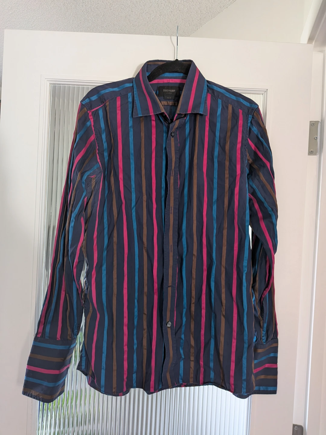 Duchamp London Striped Slim Fit Dress Shirt