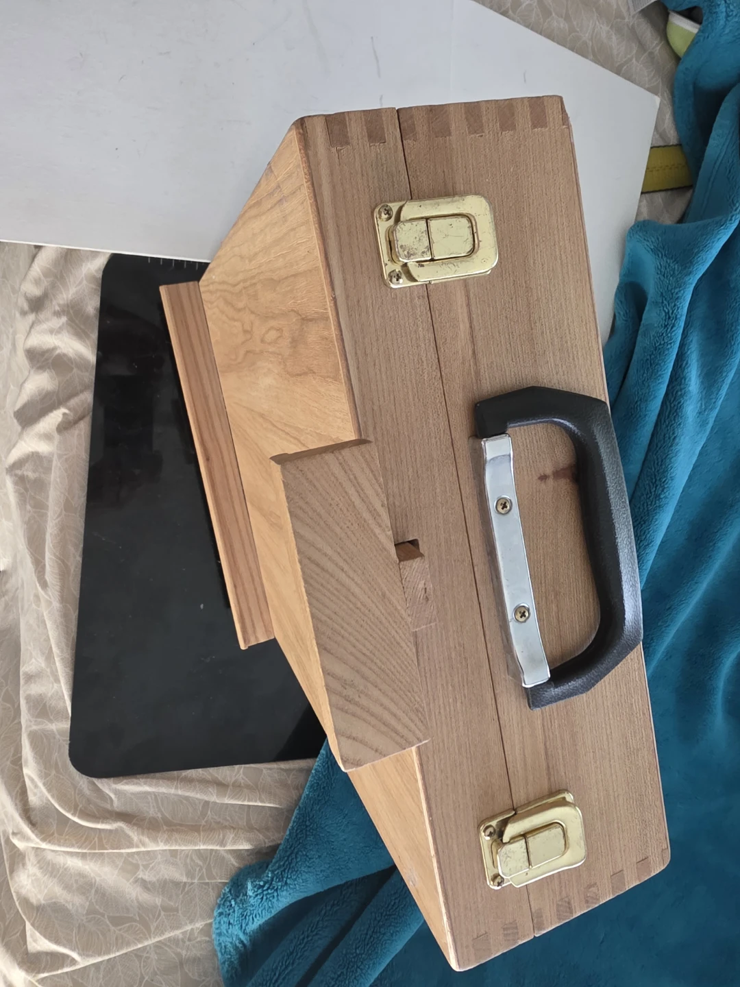 Travelling Wooden Art Box Easel Set - photo 4