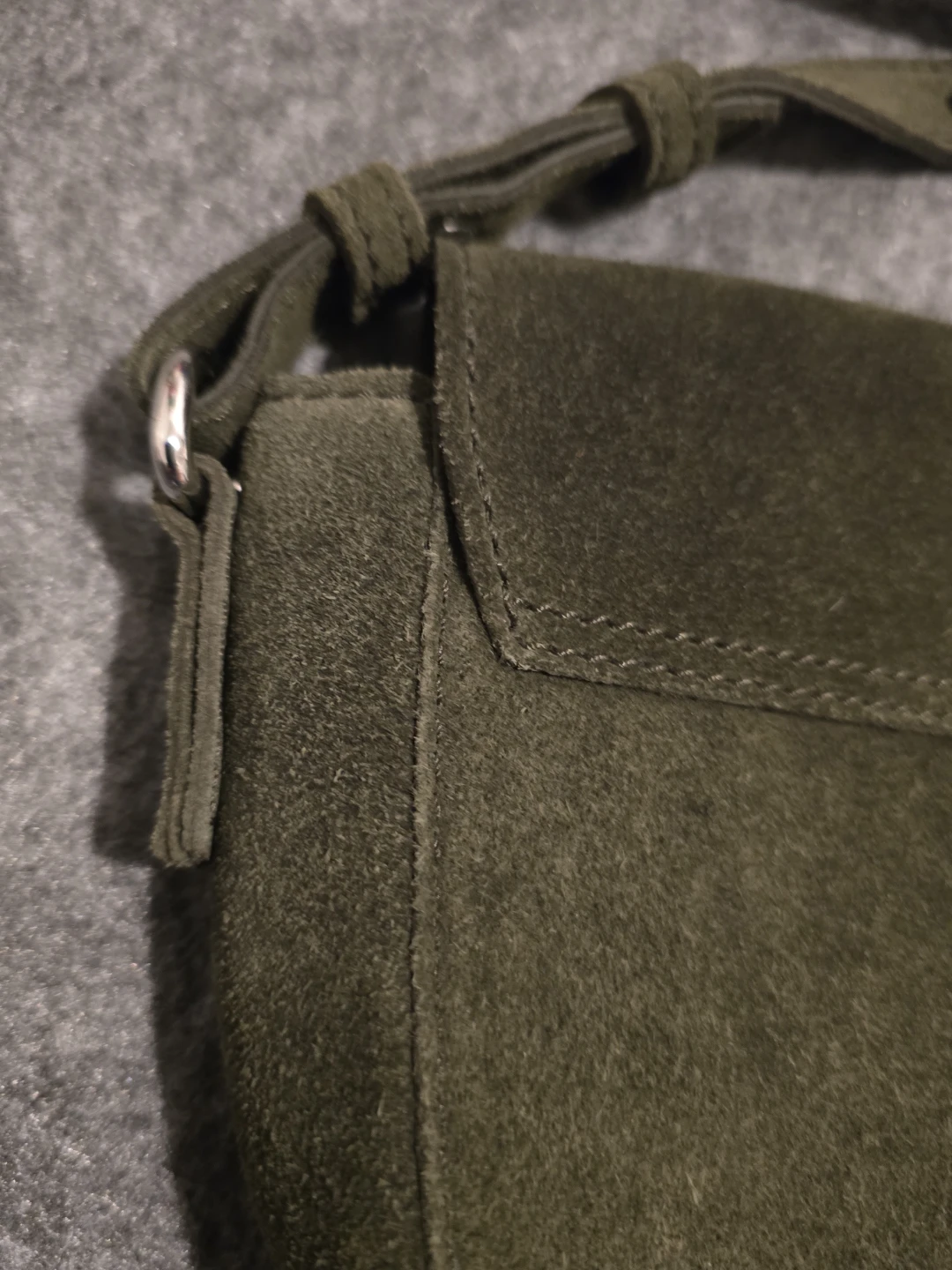 Contemporay Green Suede Saddle Only  Bag #thriftypicks - photo 3