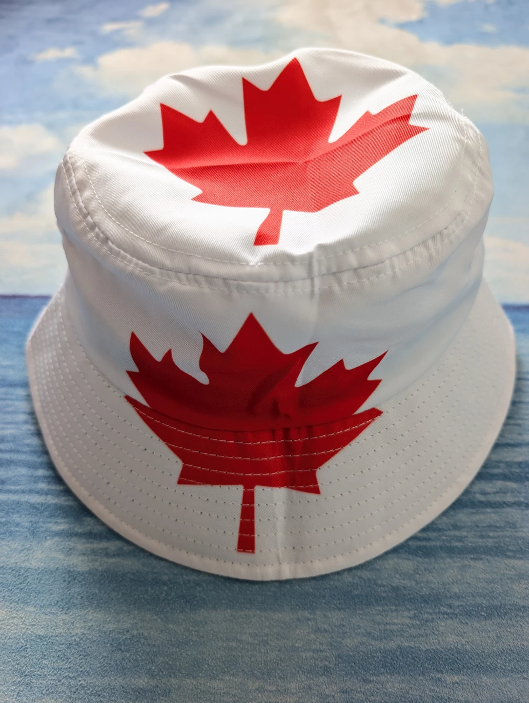Brand New Canadian Bucket Hat White with Red Maple Leaf 🍁 - photo 5