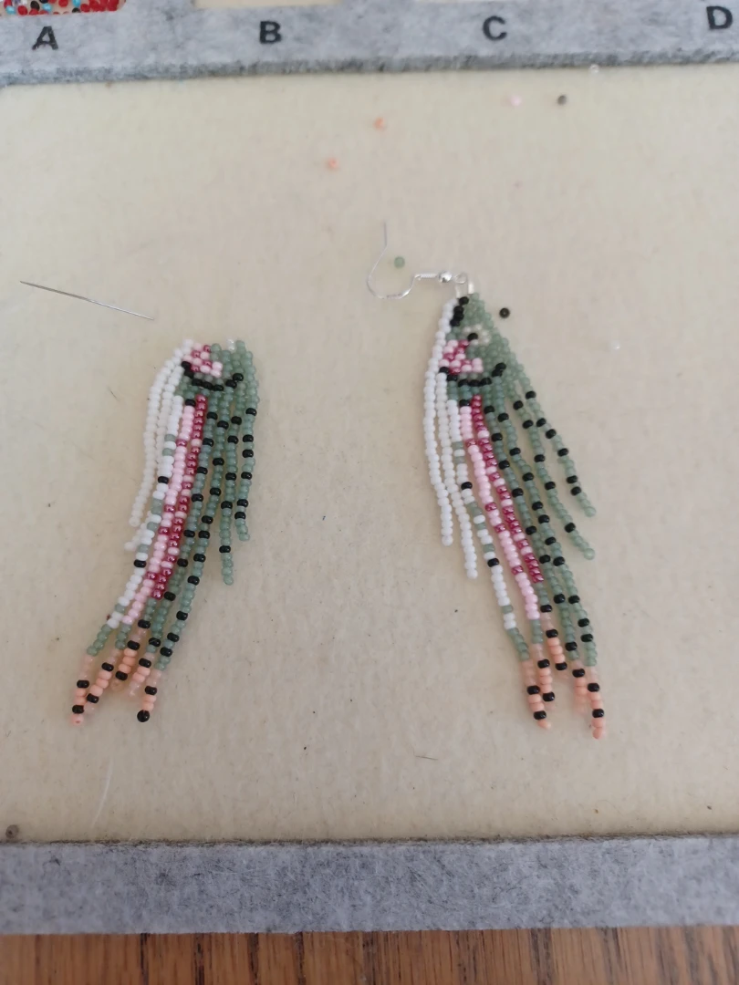 Beaded Fish Dangle Beaded Earrings - photo 2