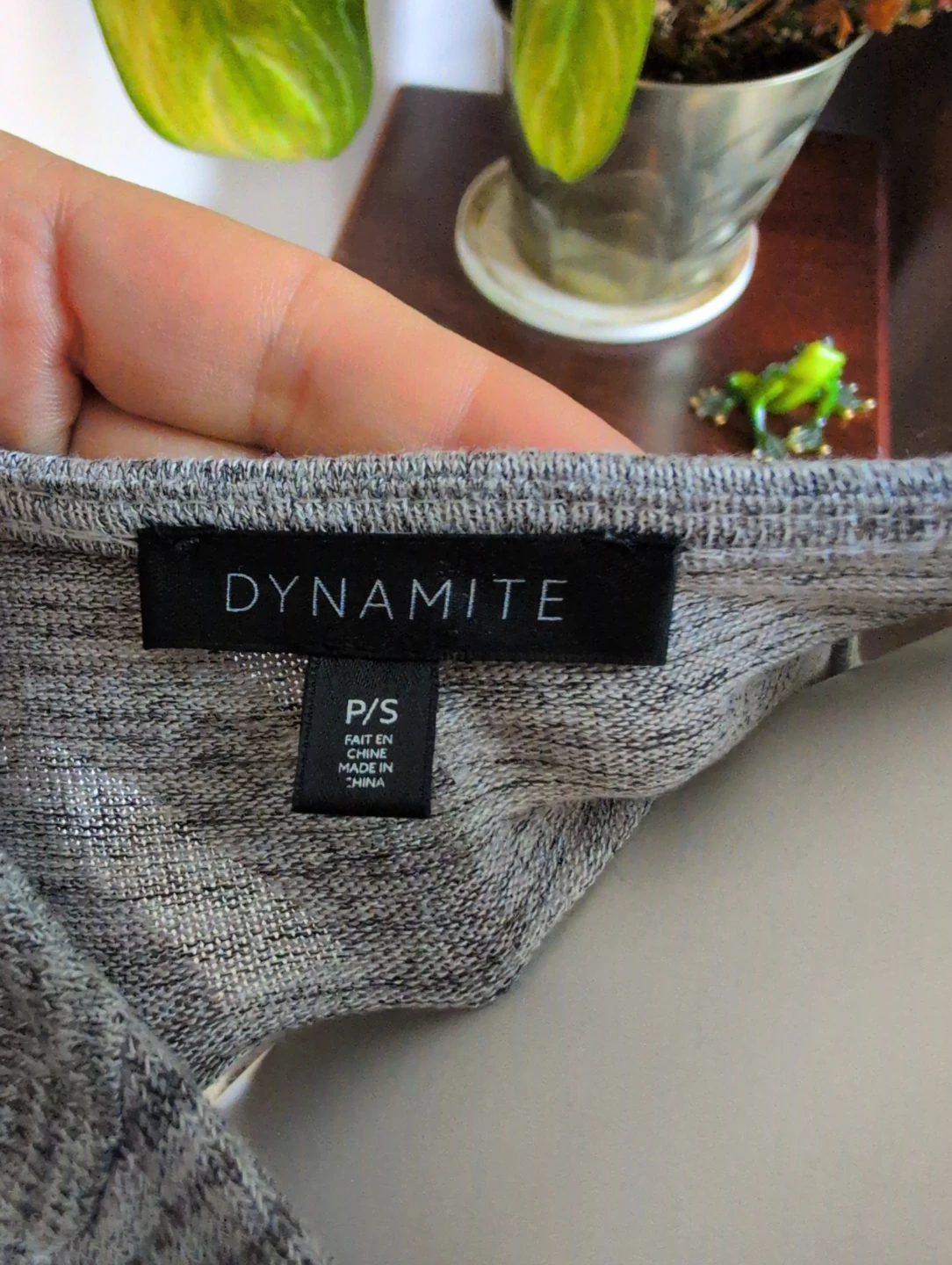 Dynamite Grey Heathered Tank Top - Size P/S - photo 4