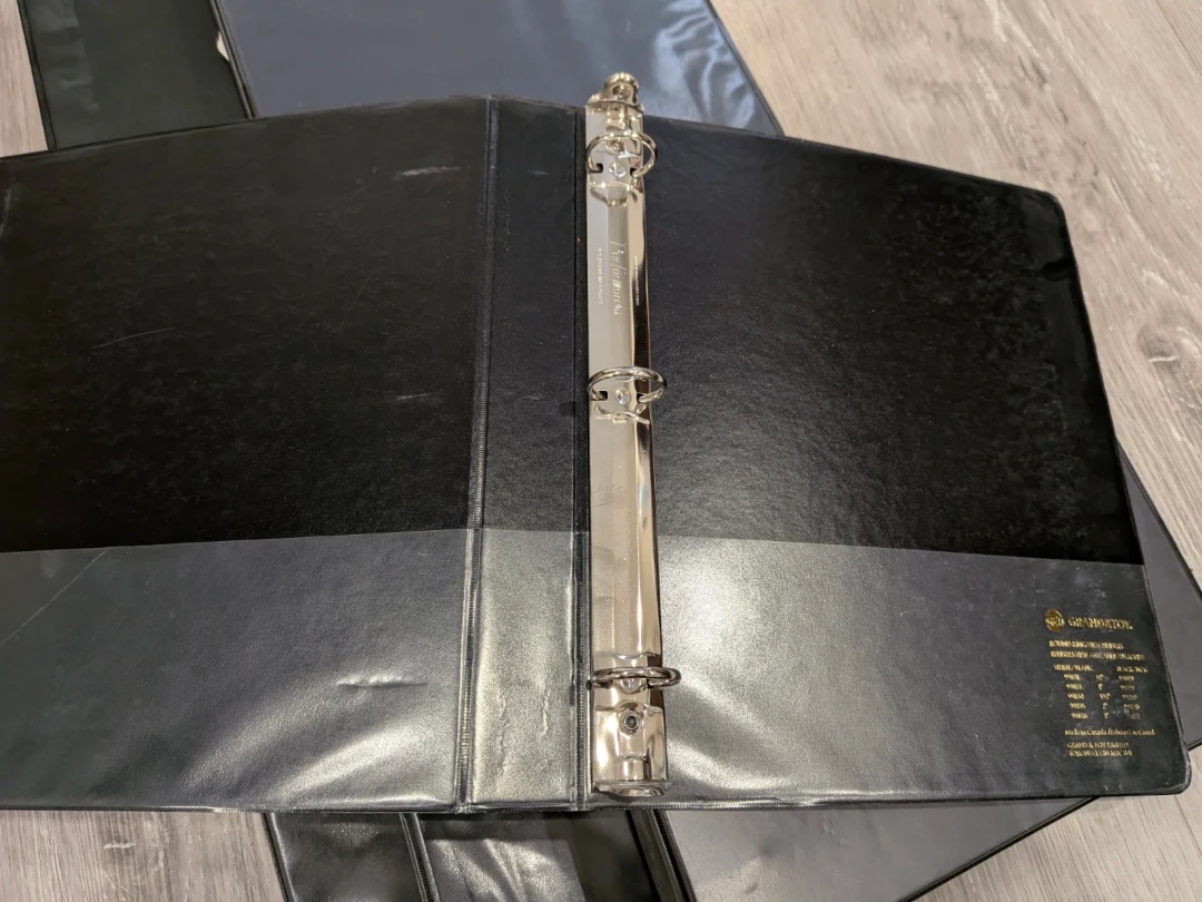 Set of 6 Black Binders - photo 2