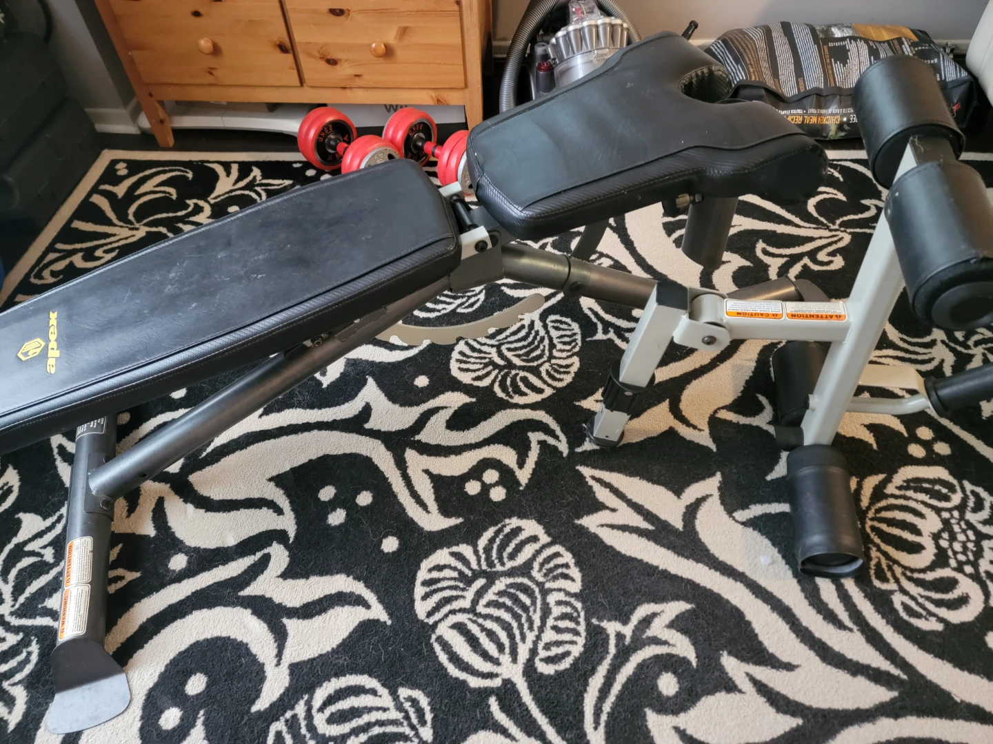 Exercise weightlifting bench with leg attachment - photo 3