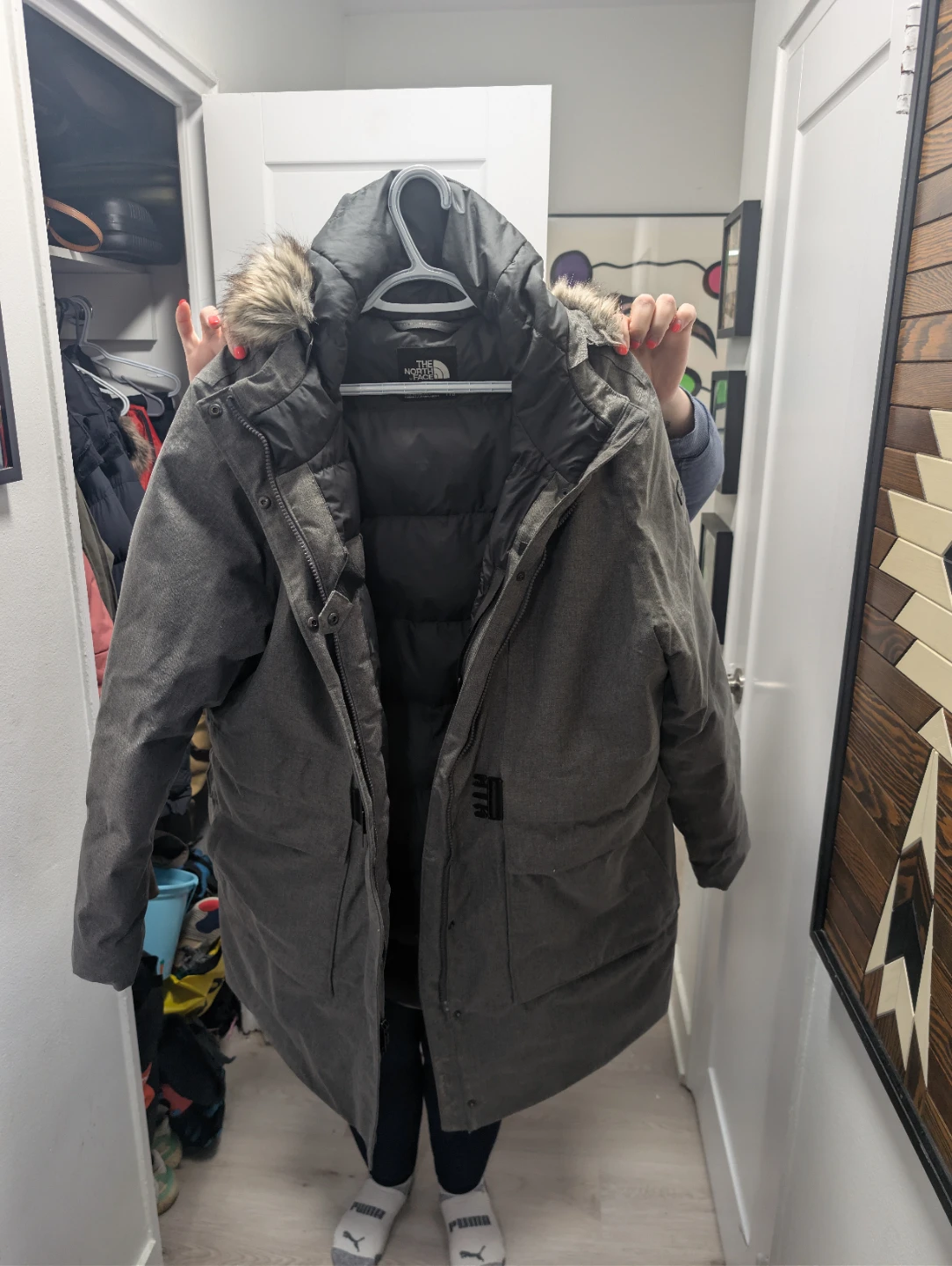 The North Face Grey Down Parka Jacket - Women's - XXL - photo 3
