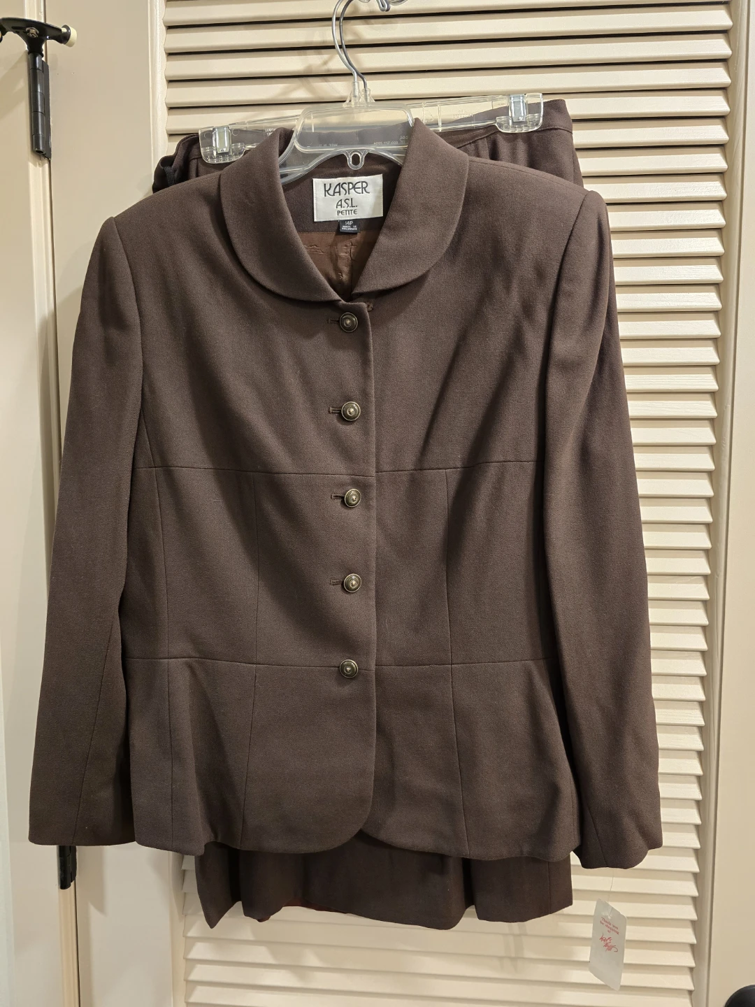 Kasper ASL Petite Suit Set - Brown