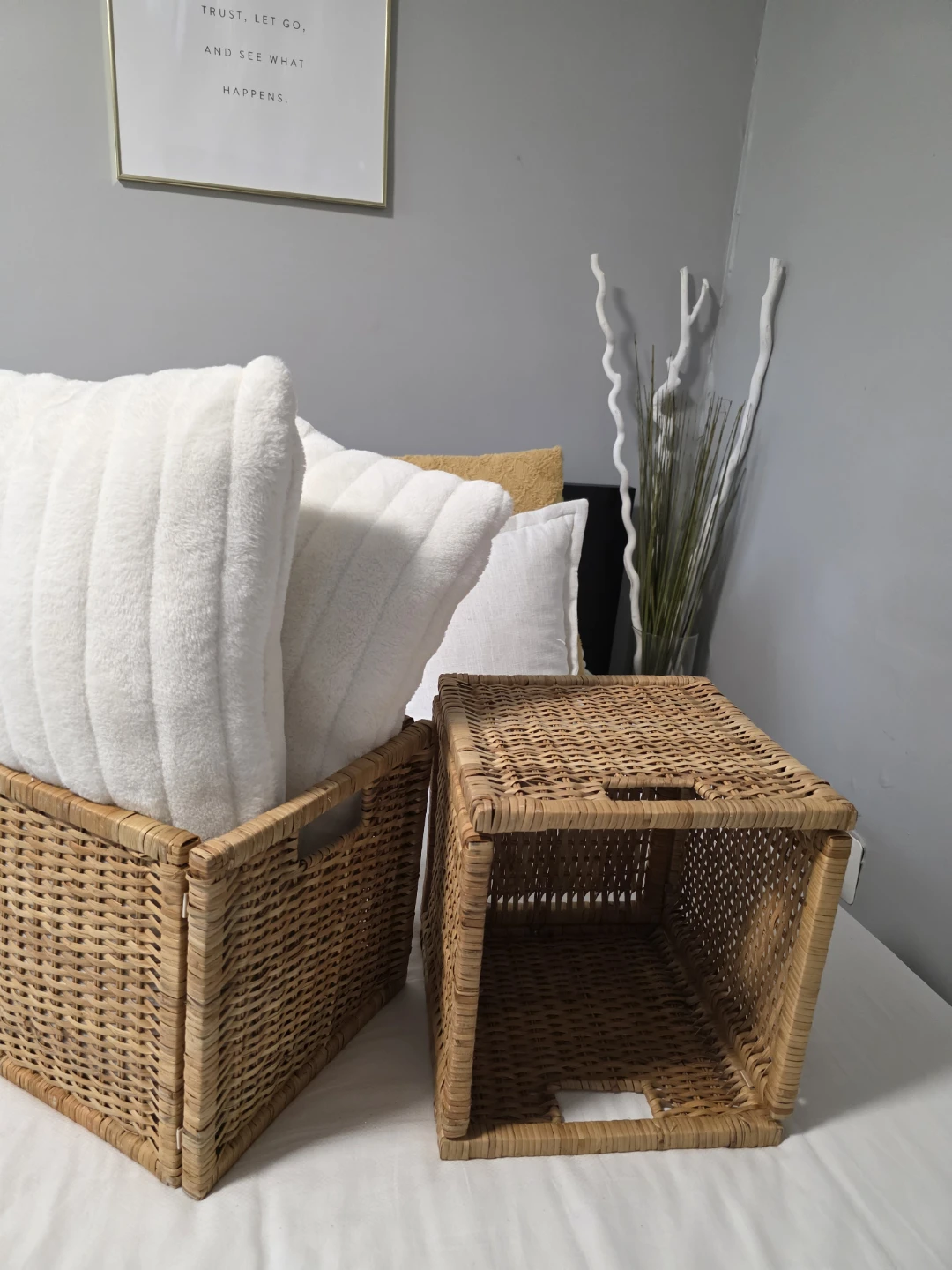 Wicker Storage Baskets (Set of 2)