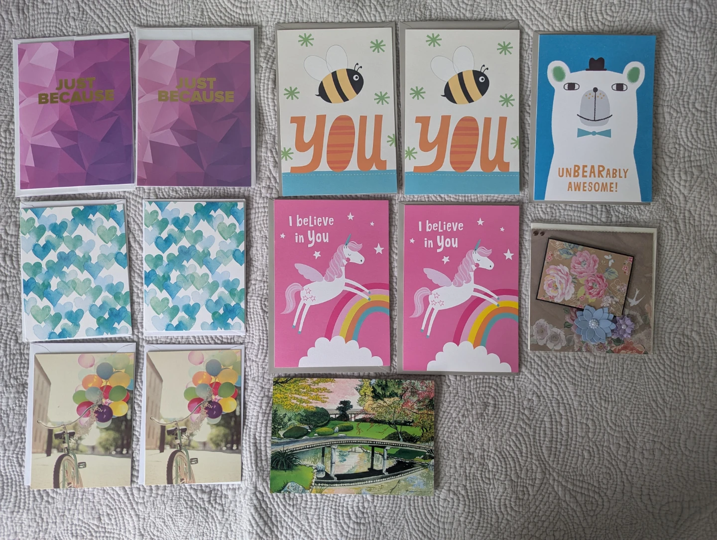 Assorted greeting cards (blank inside) and postcards