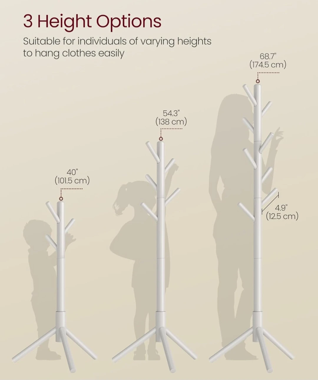 Coat Rack with 3 Height Options - photo 4