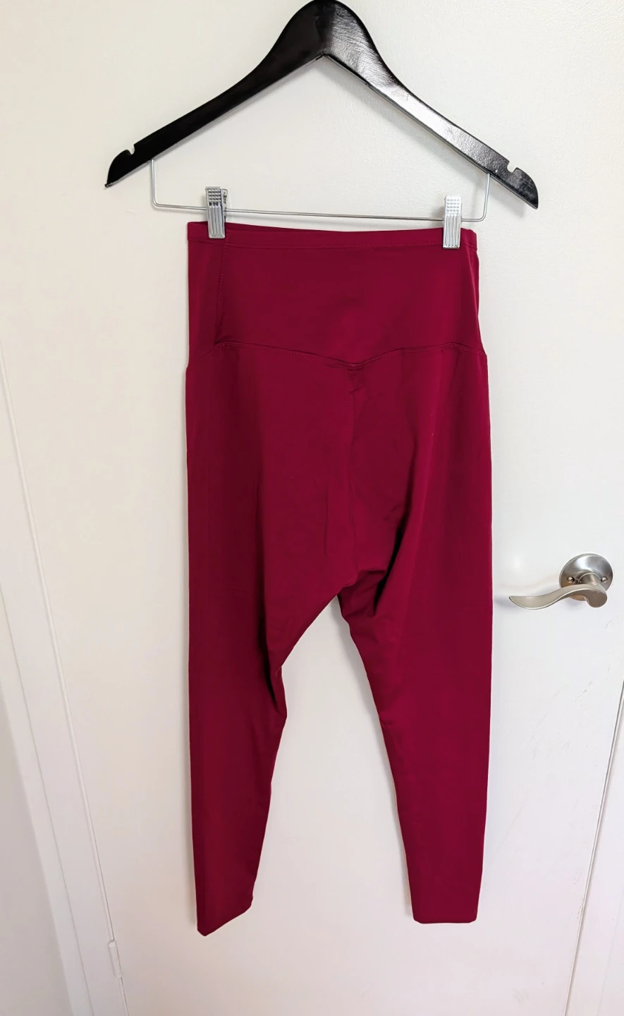 Maroon-Red Maternity Leggings - Women's Size Medium - photo 2