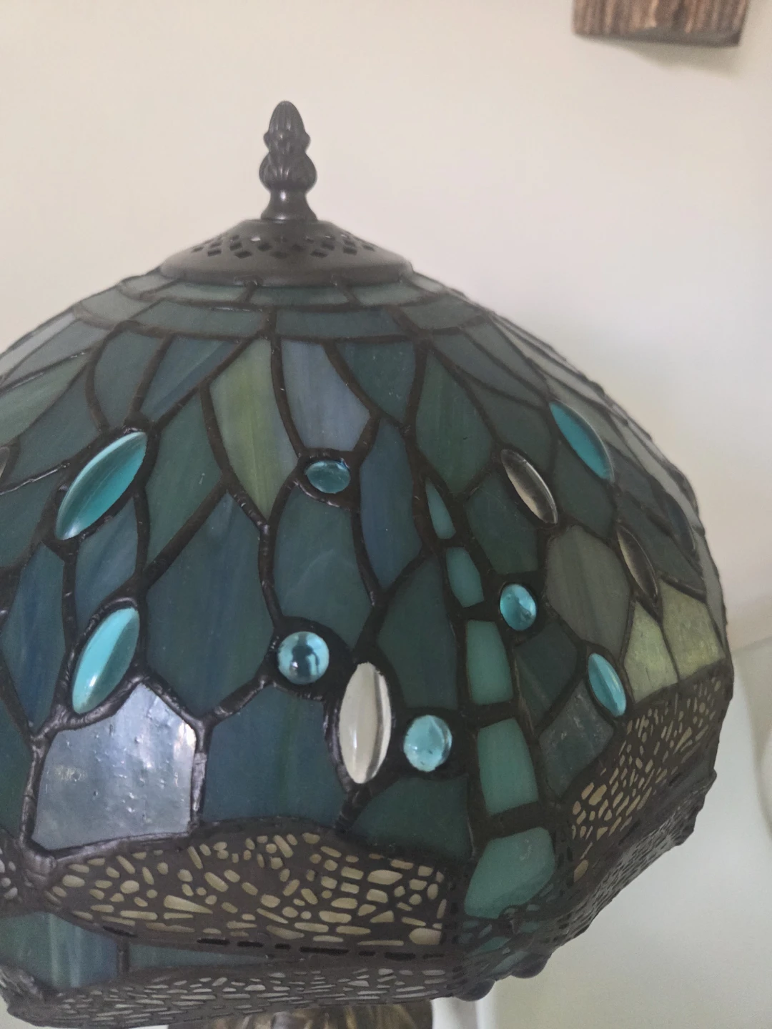 Dragonfly Stained Glass Floor Lamp and table lamp - photo 2
