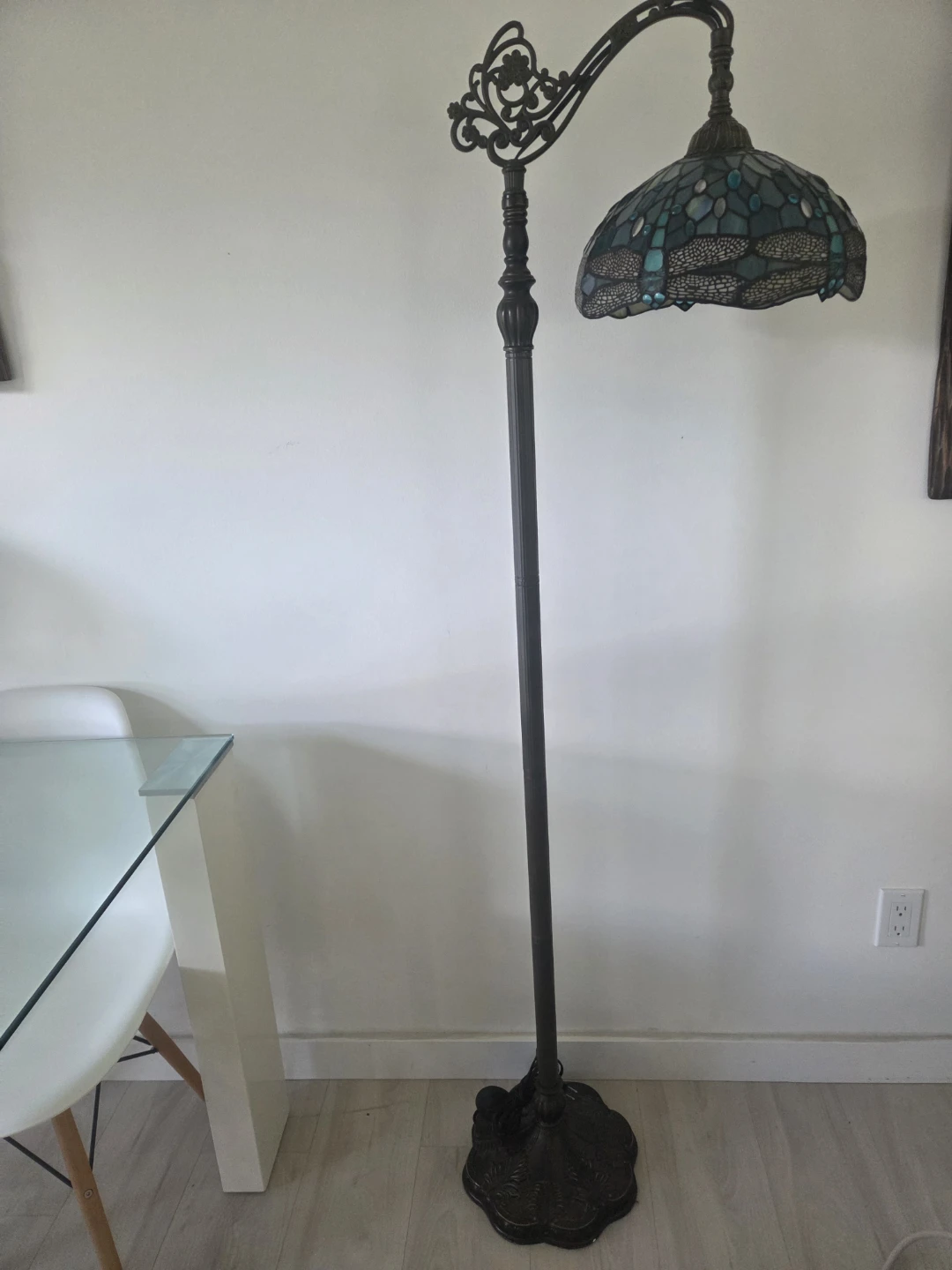 Dragonfly Stained Glass Floor Lamp and table lamp - photo 3