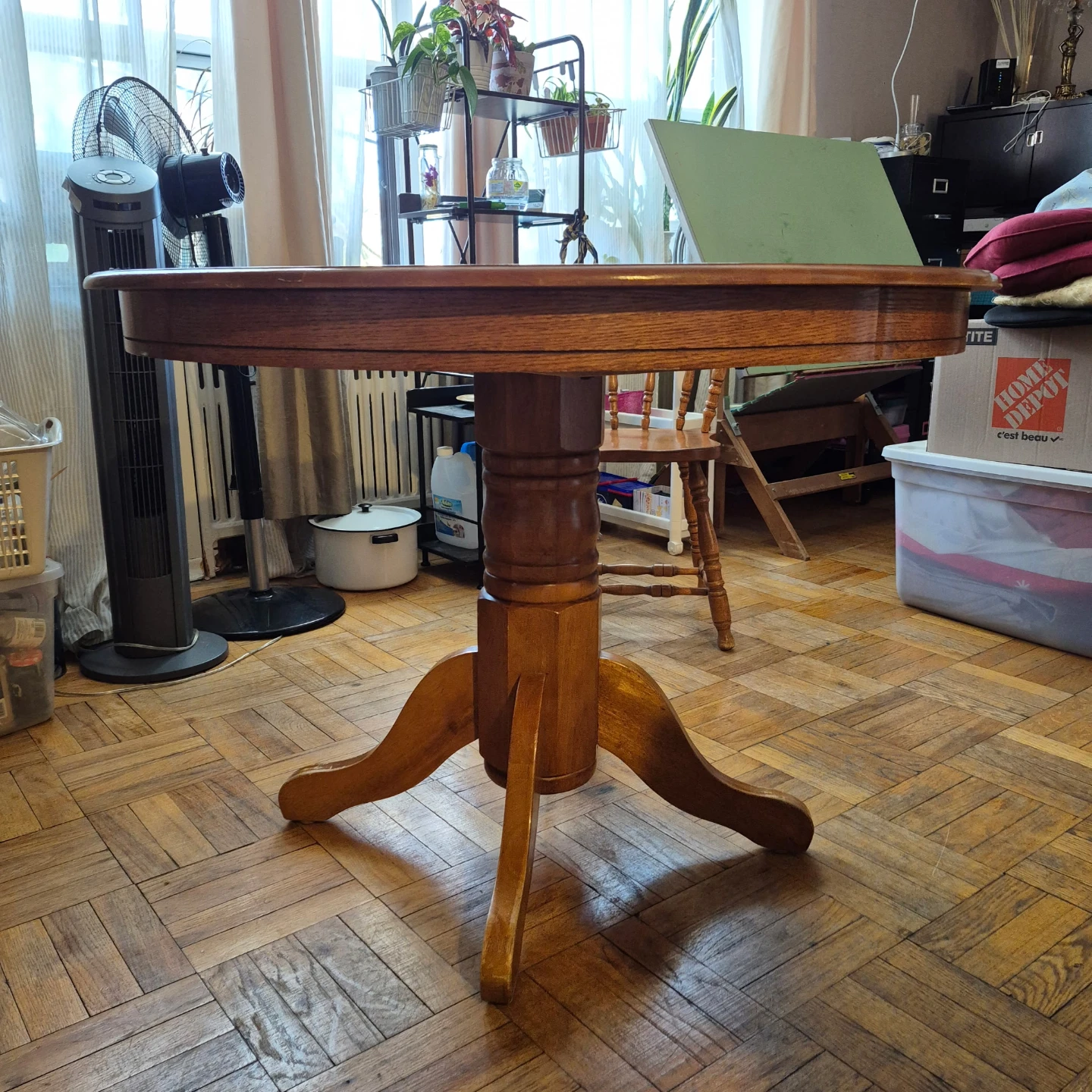 Wooden Round Pedestal Dining Table - photo 2