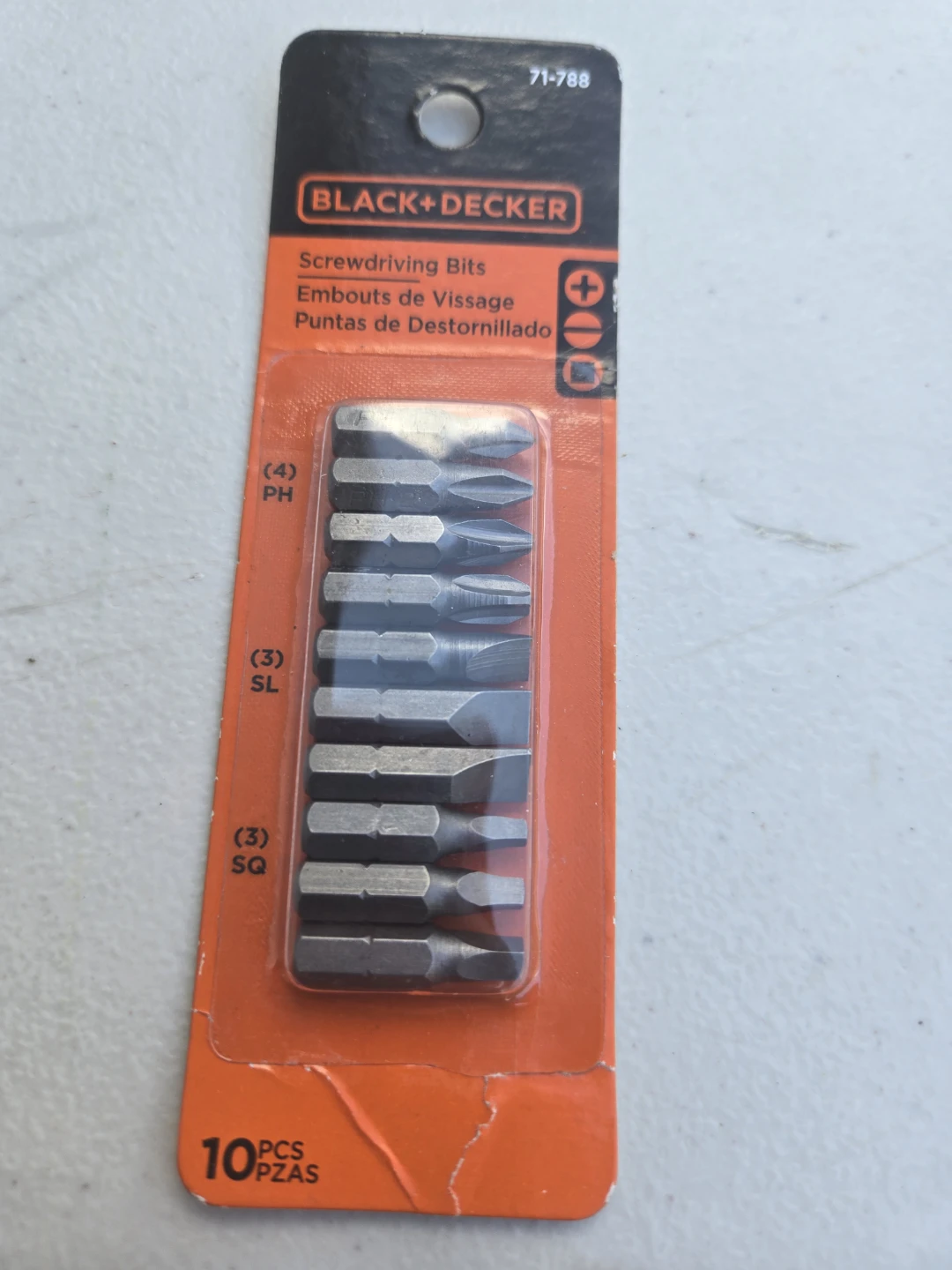 BLACK+DECKER Screwdriving Bit Set - 10 Pcs
