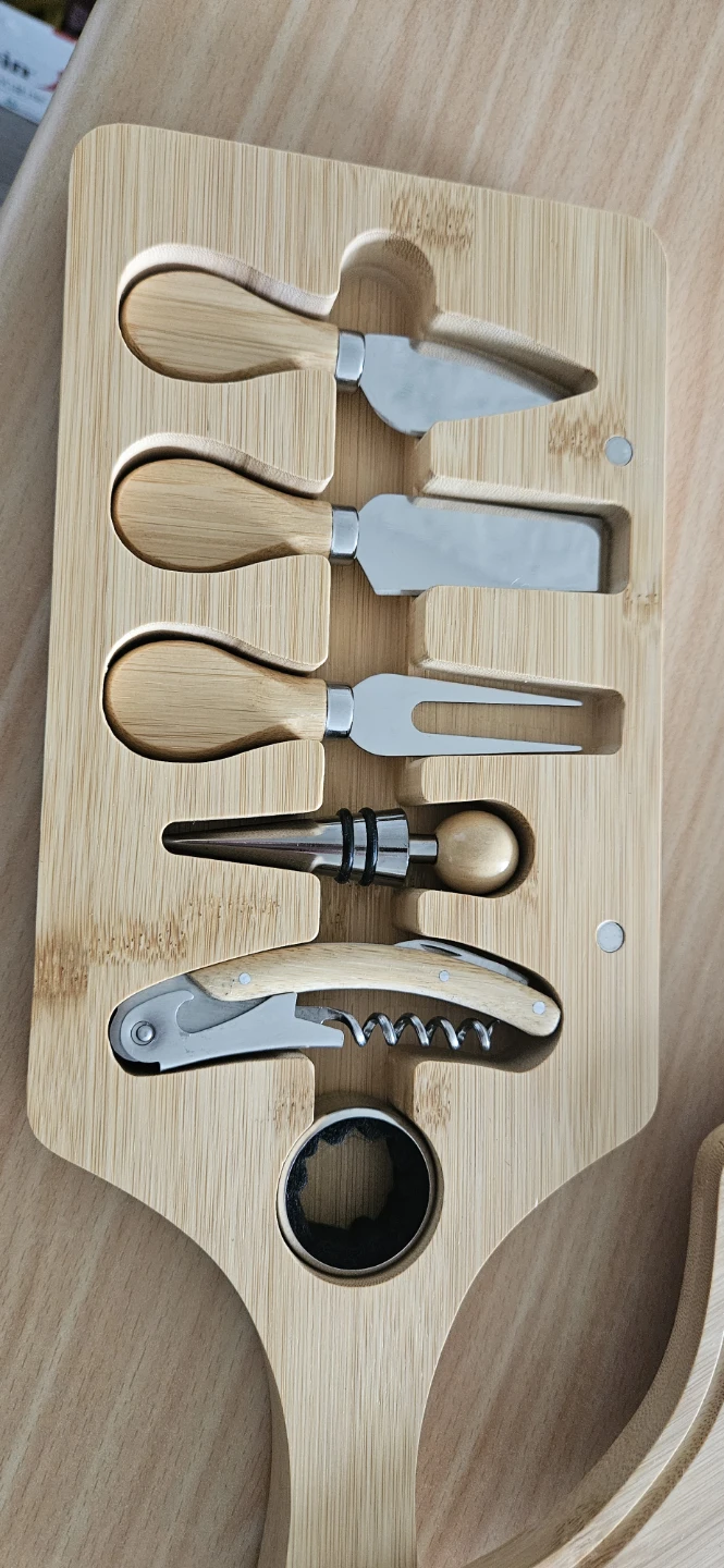 Bamboo Cheese Board Set with Tools
