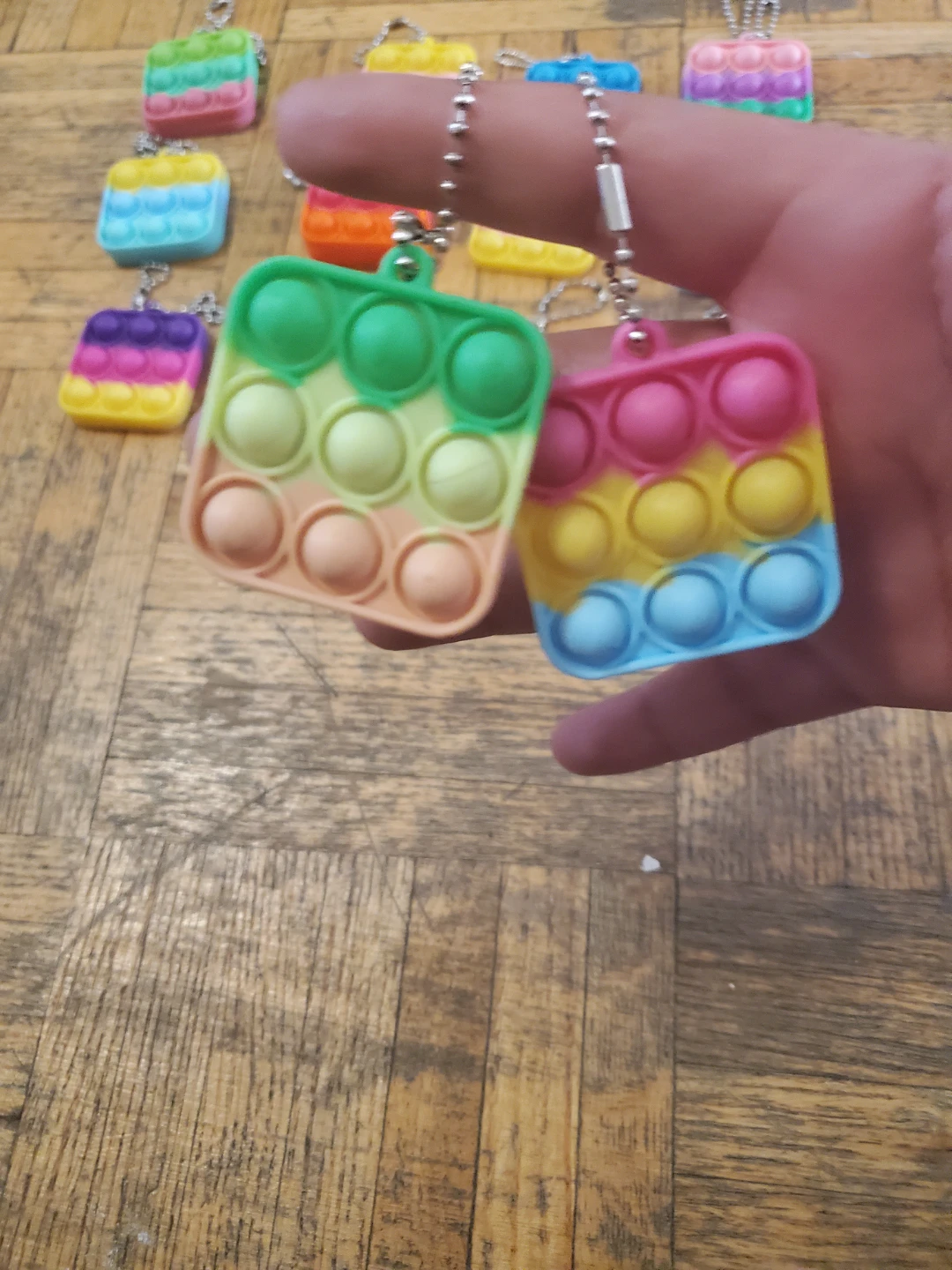 Mini Pop It Fidget Toy Keychains - photo 5