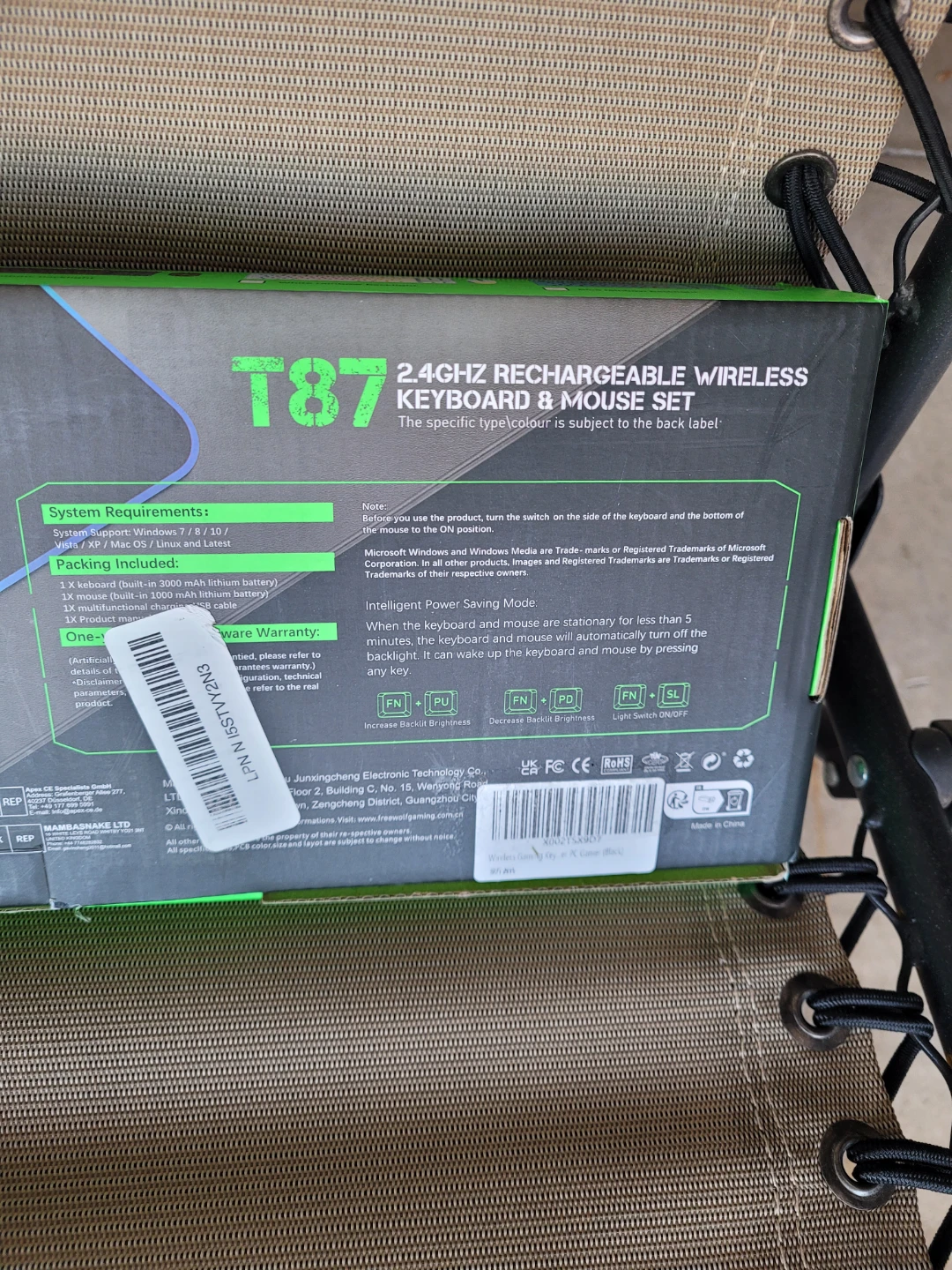 Ziyou Lang T87 2.4GHz Rechargeable Wireless Keyboard & Mouse Set - photo 3
