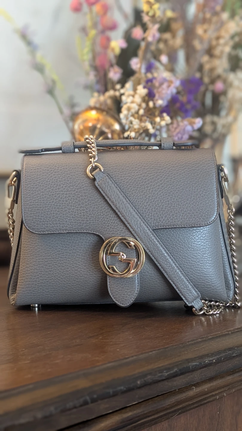 Gucci Grey Leather Shoulder Bag - photo 2