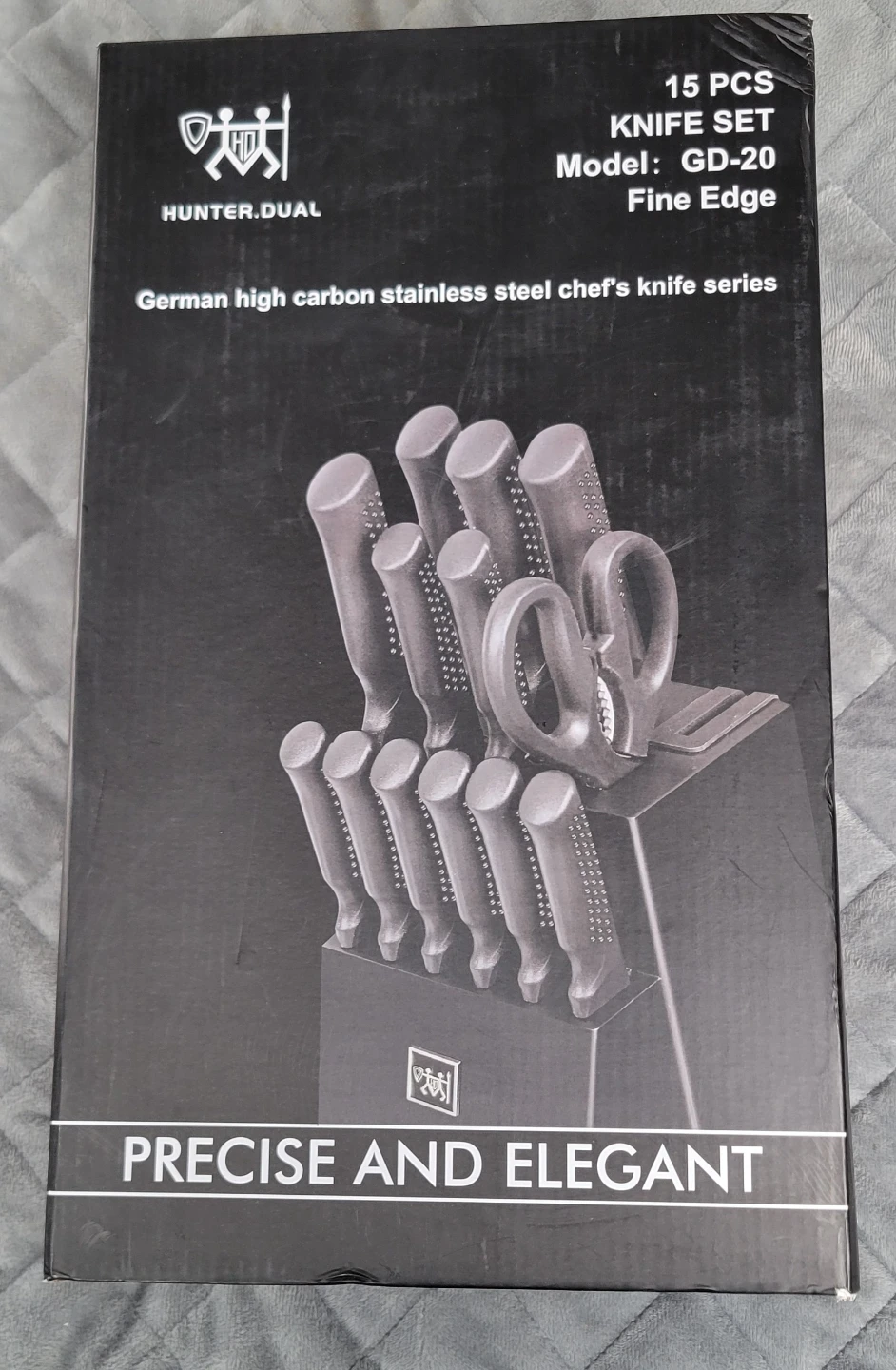 Hunter.Dual 15 Piece Knife Set GD-20 Fine Edge