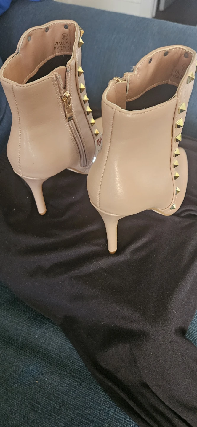 Studded Pointed Toe Ankle Boots - Size 6.5 - photo 2