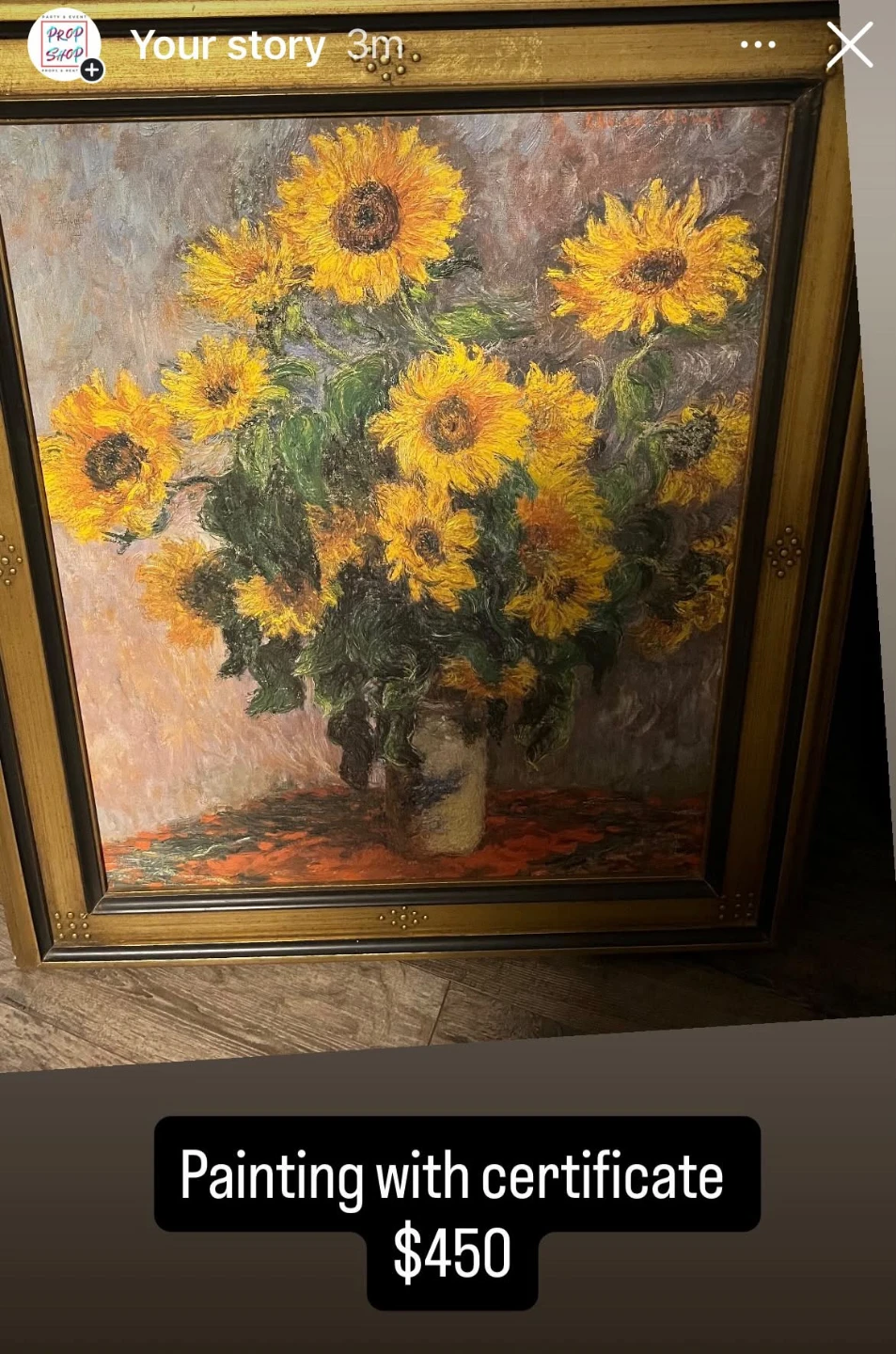 Painting with certificate