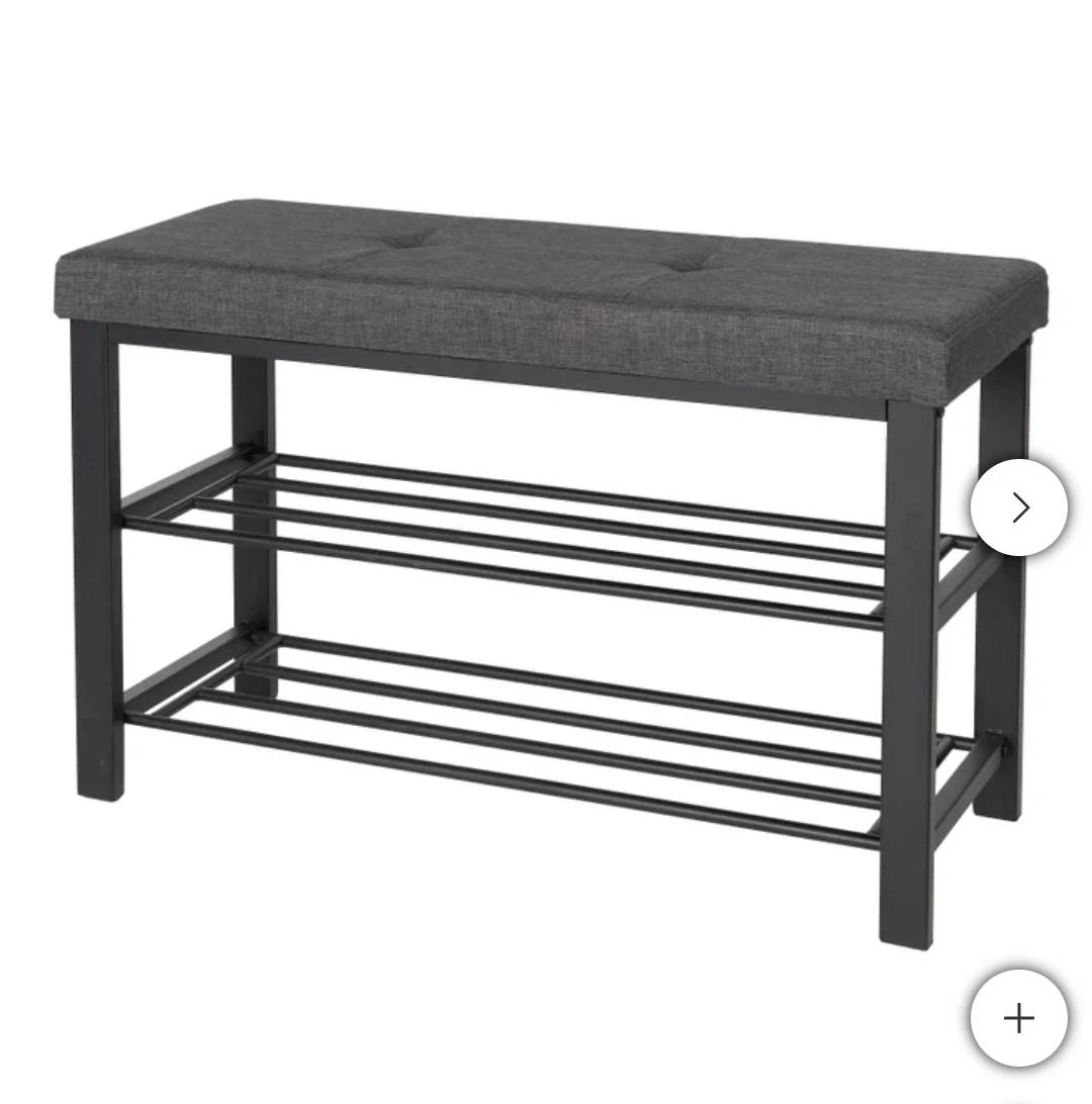 Like New Neatfreak Fabric Upholstered Shoe Storage Bench