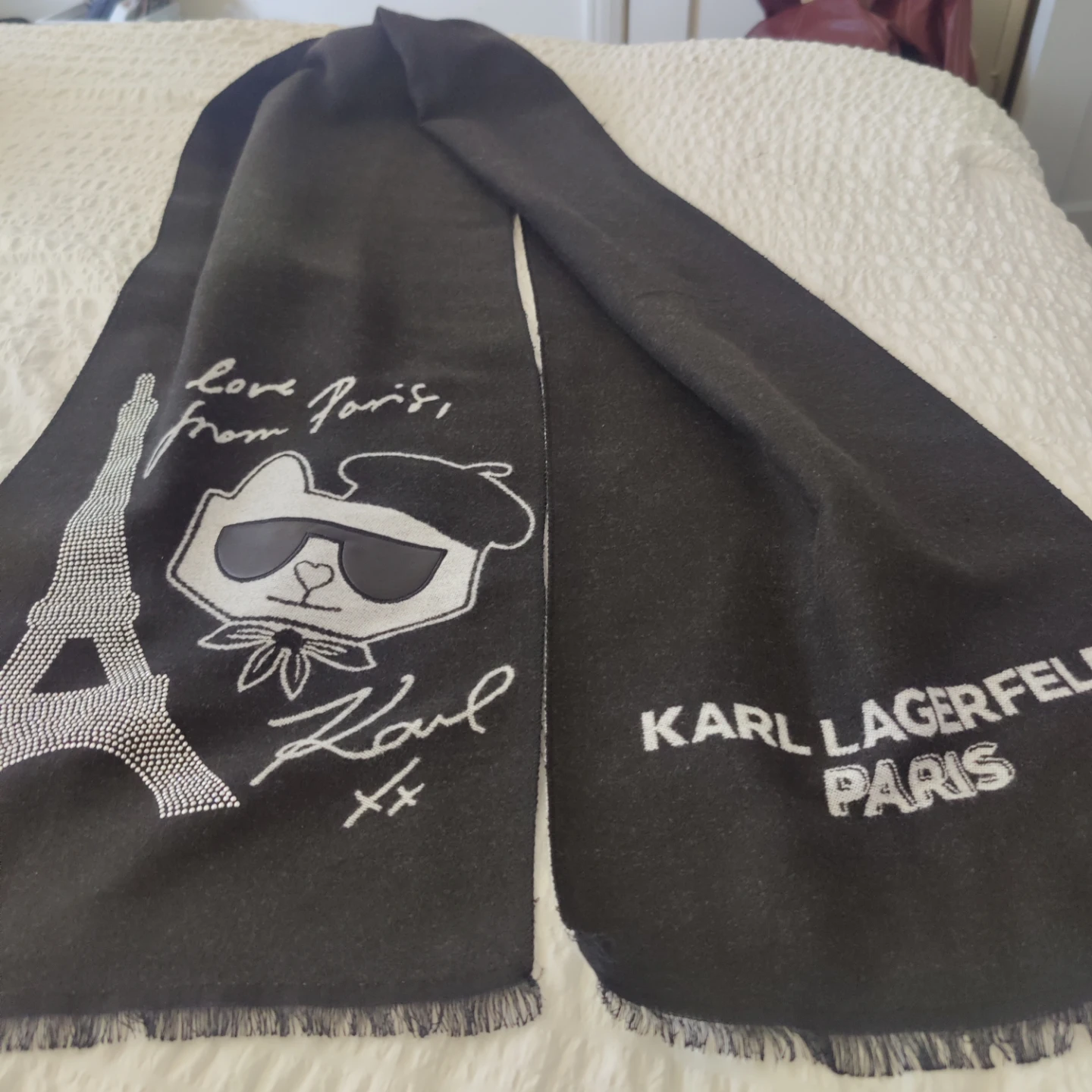 Karl Lagerfeld Paris Black Scarf