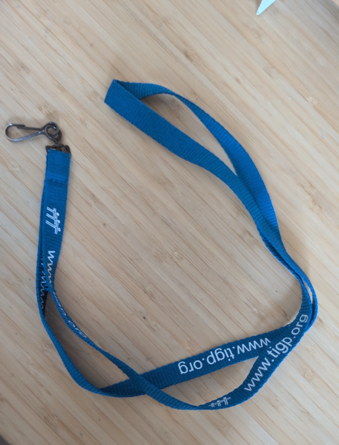Blue Lanyard with TIGO.org Branding