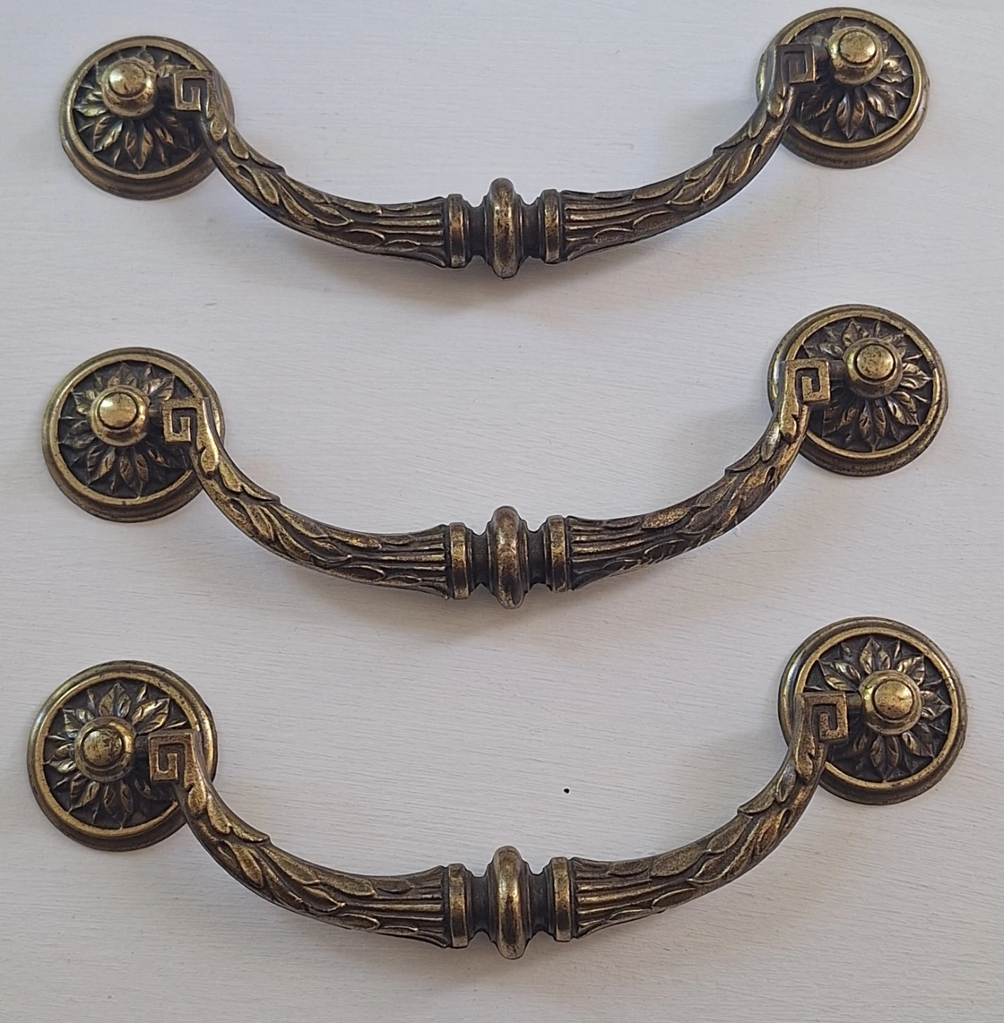 Antique Brass Drawer Pulls Set