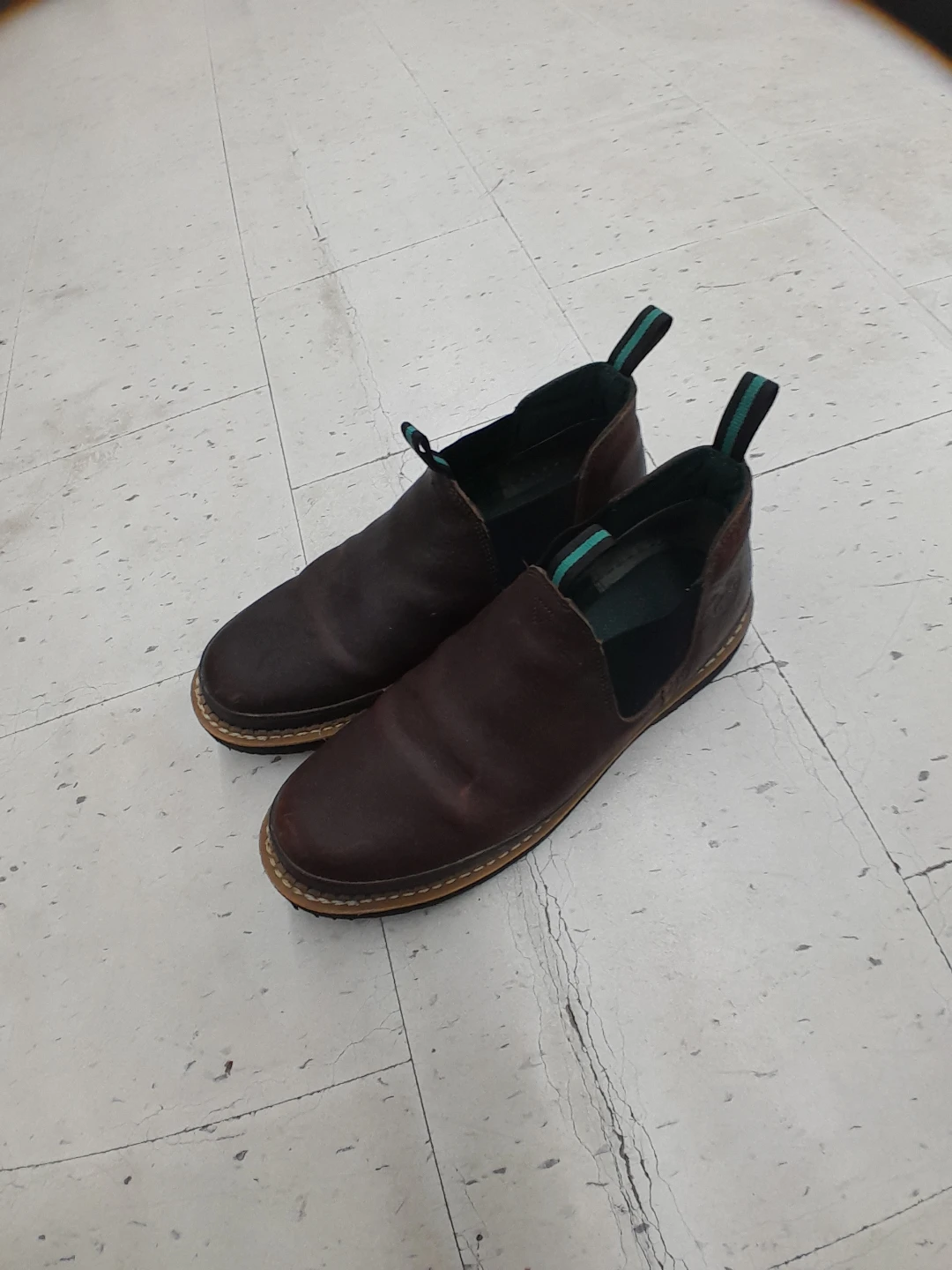 Brown Leather Chelsea Boots Original Georgia Giant Size 15 - photo 3