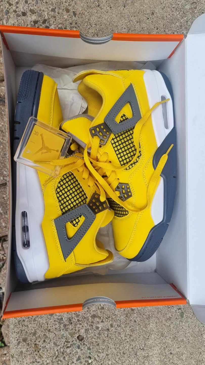 Air Jordan 4 "Lightning" Yellow Men's Sneakers - photo 3