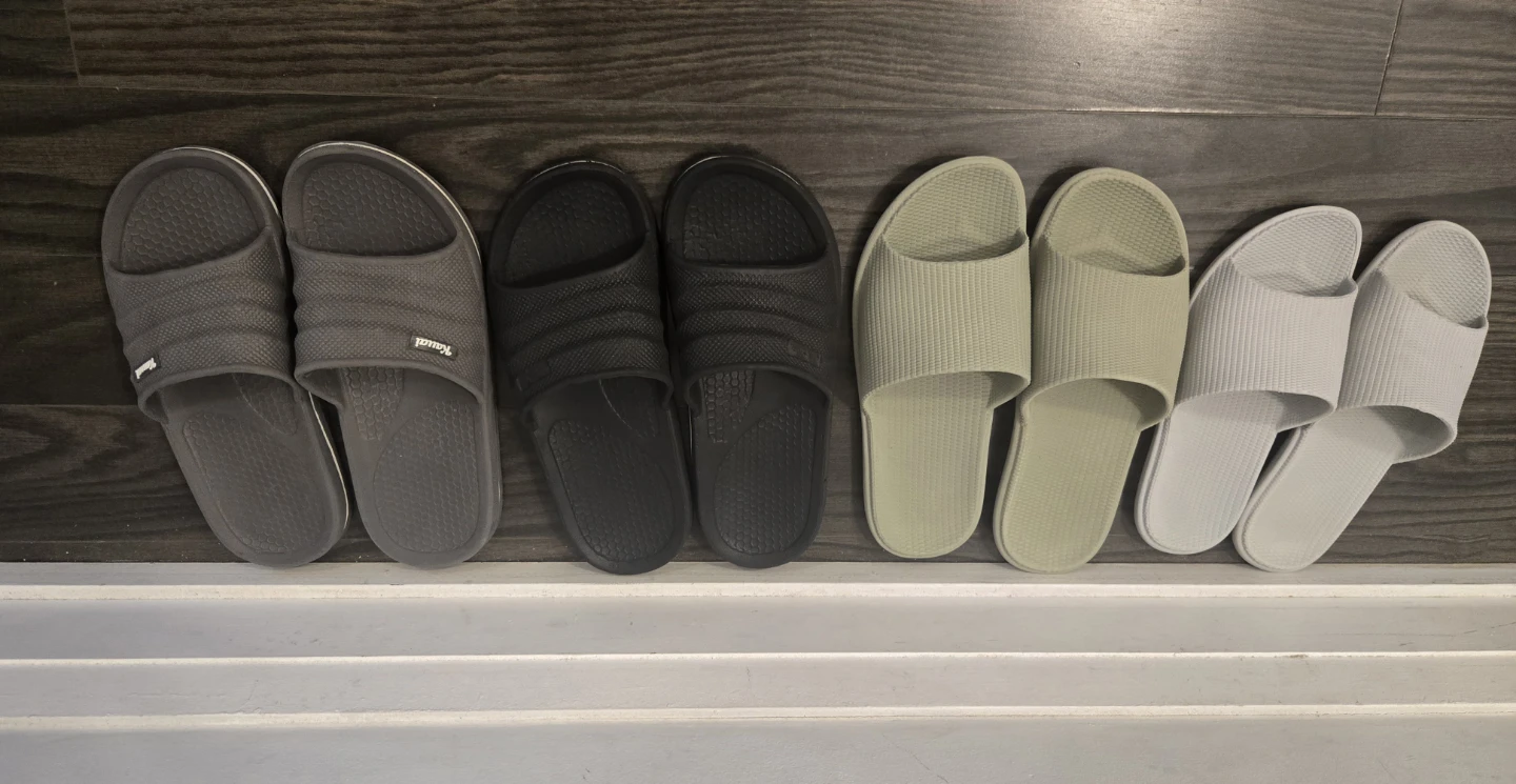 Casual Slides - Grey, Black, Tan, White