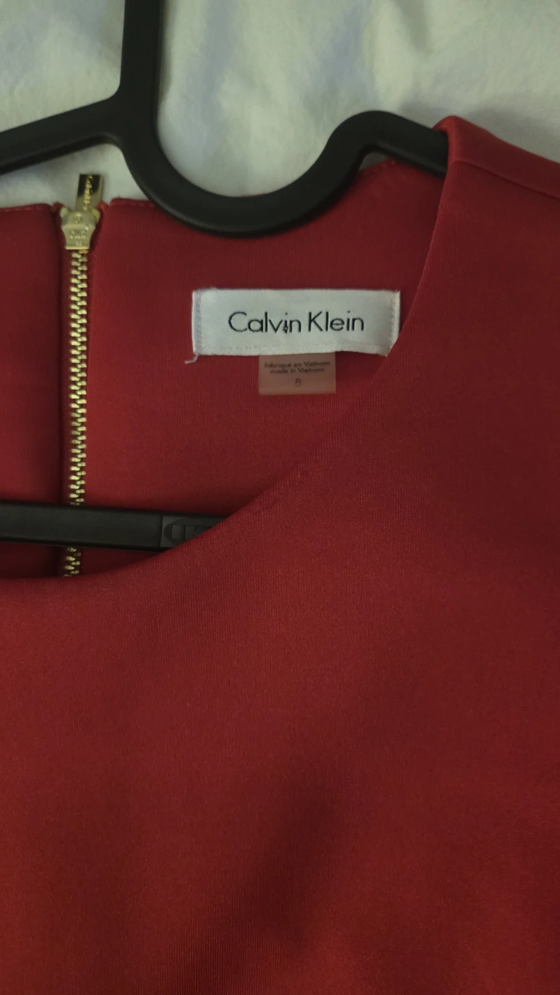 Calvin Klein Red Cold Shoulder Dress Size 8 - photo 3