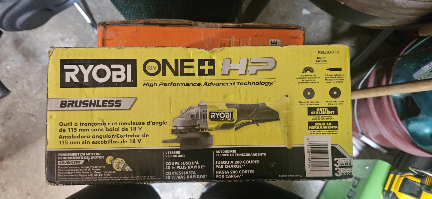 Ryobi ONE+ HP 18V Brushless 4-1/2" Angle Grinder/Cut-Off Tool