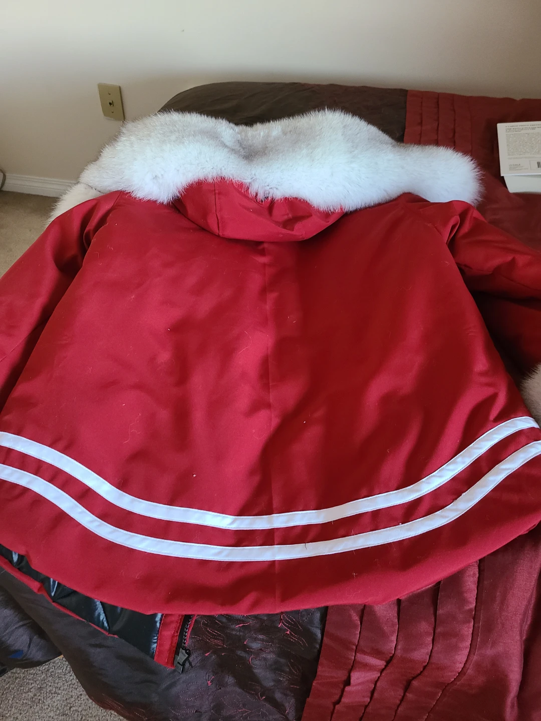Red Parka with Fur Trim - photo 2