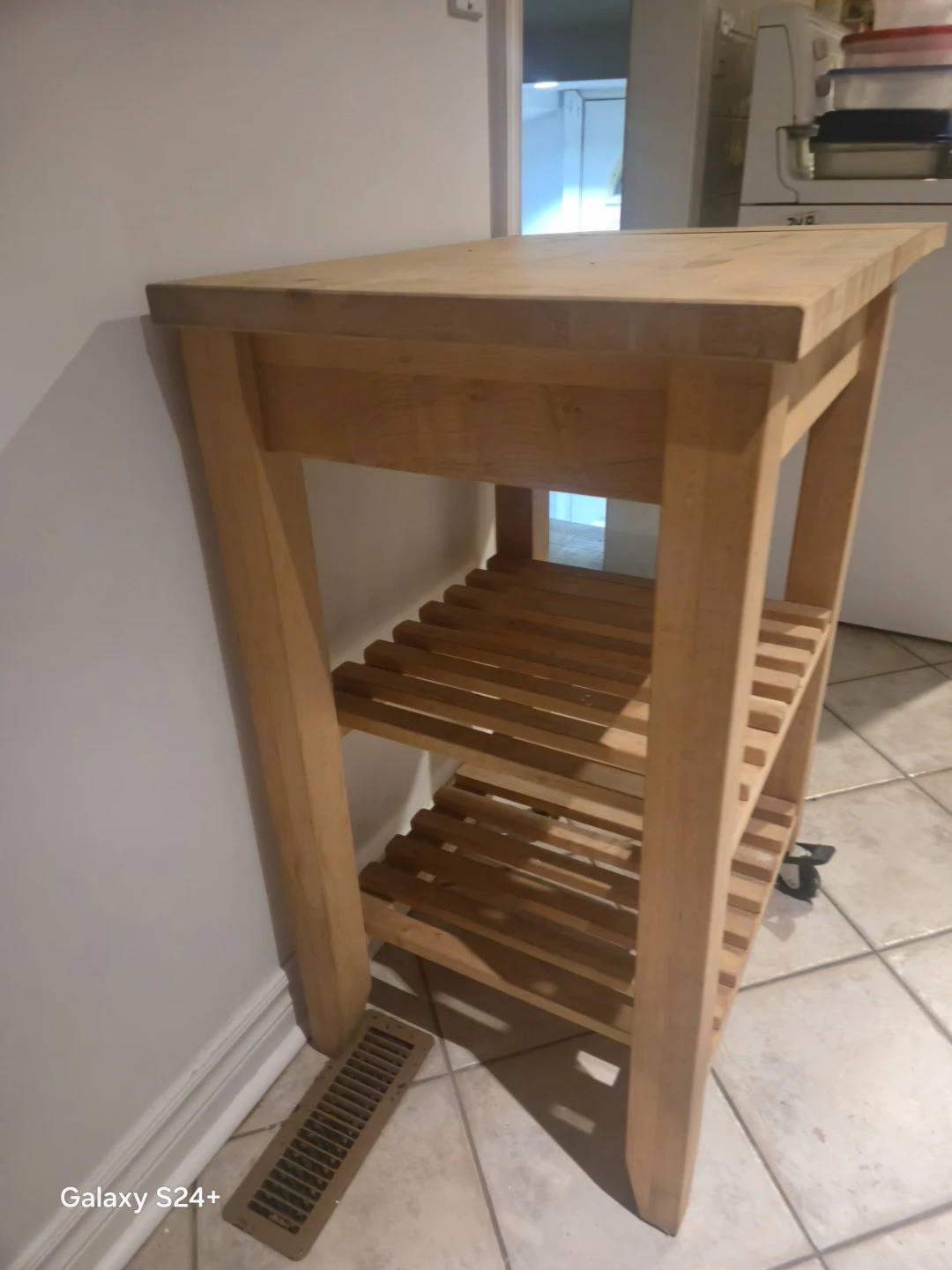 Wooden Kitchen Cart with Drop Leaf - photo 2