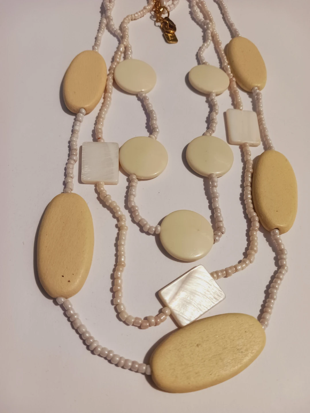 Beautiful Layered Mother of Pearl Statement Necklace - photo 3