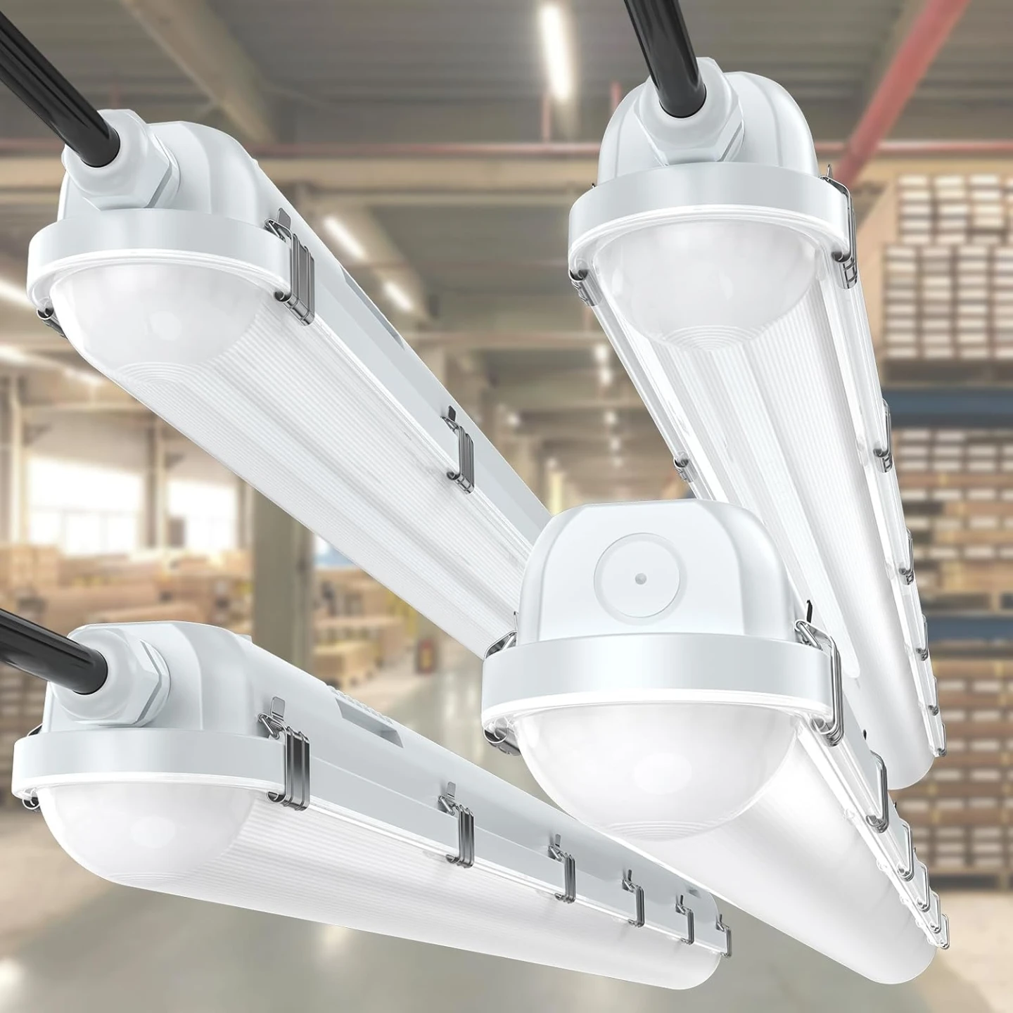 4ft LED Vapor Tight Light Fixtures 4 Pack New in Box