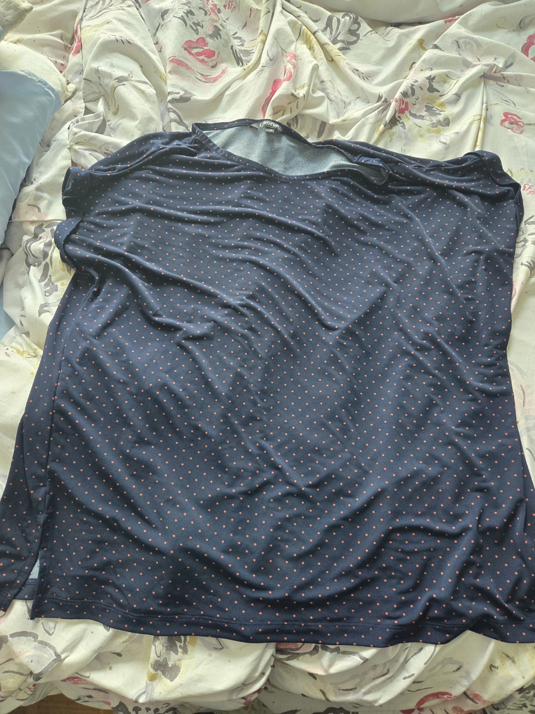 Navy Blue Polka Dot Top - George