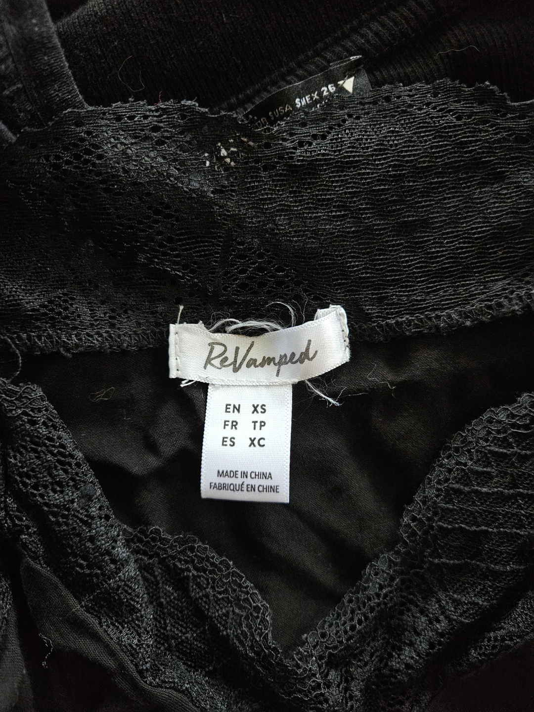 ReVamped Black Lace Trim Cami - XS - photo 2