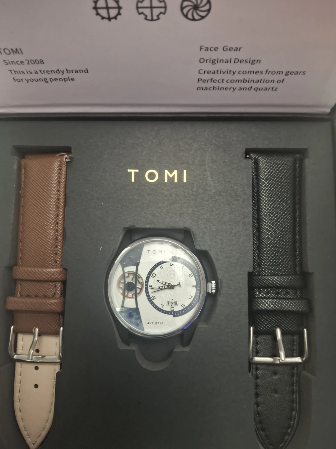 Tomi Face Gear Watch with Extra Bands - photo 4