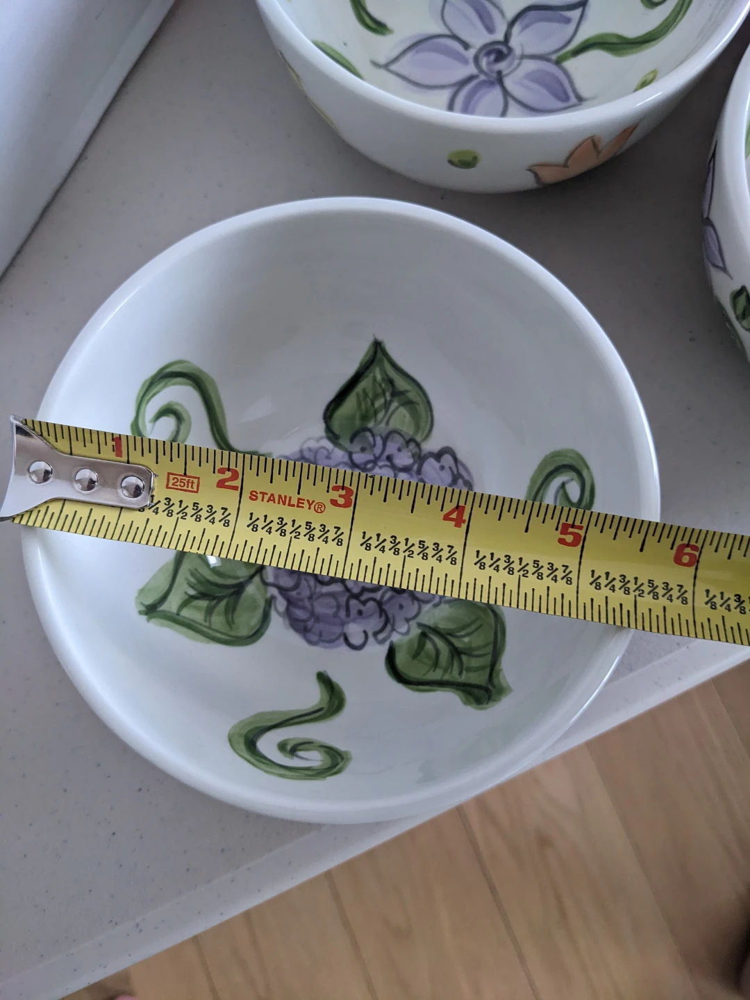 Set of 6 Floral Ceramic Bowls - photo 5